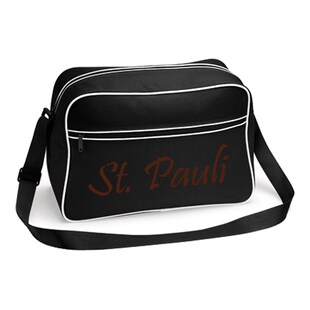 multifanshop Retrotasche - St. Pauli - Schriftzug - Druck braun - Tasche 