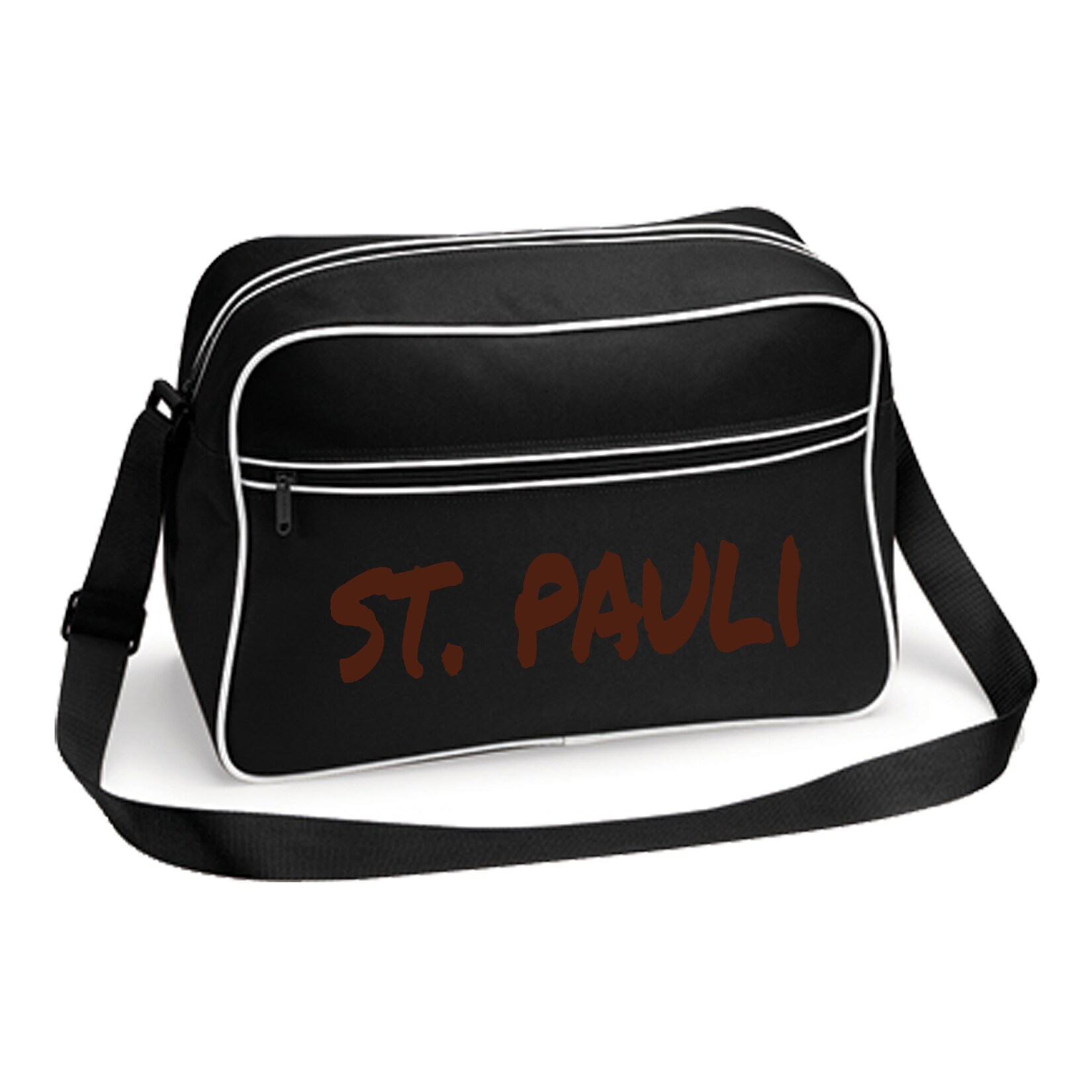 Retrotasche - St. Pauli - Textmarker - Druck braun - Tasche