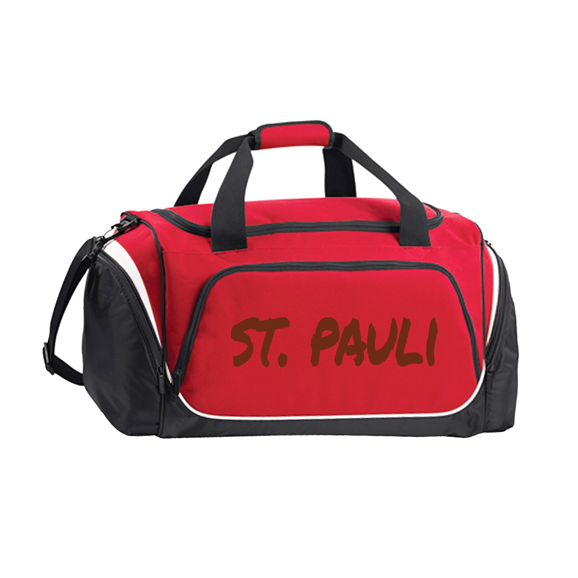 multifanshop Sporttasche - St. Pauli - Textmarker - Druck braun - Tasche 