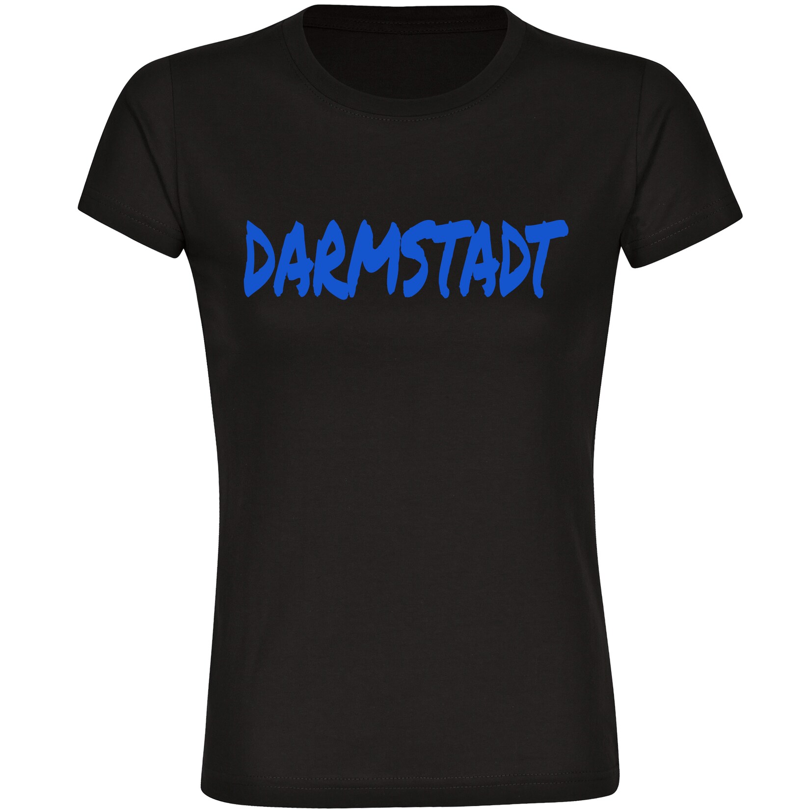 Damen T-Shirt - Darmstadt - Textmarker - Druck blau - Frauen