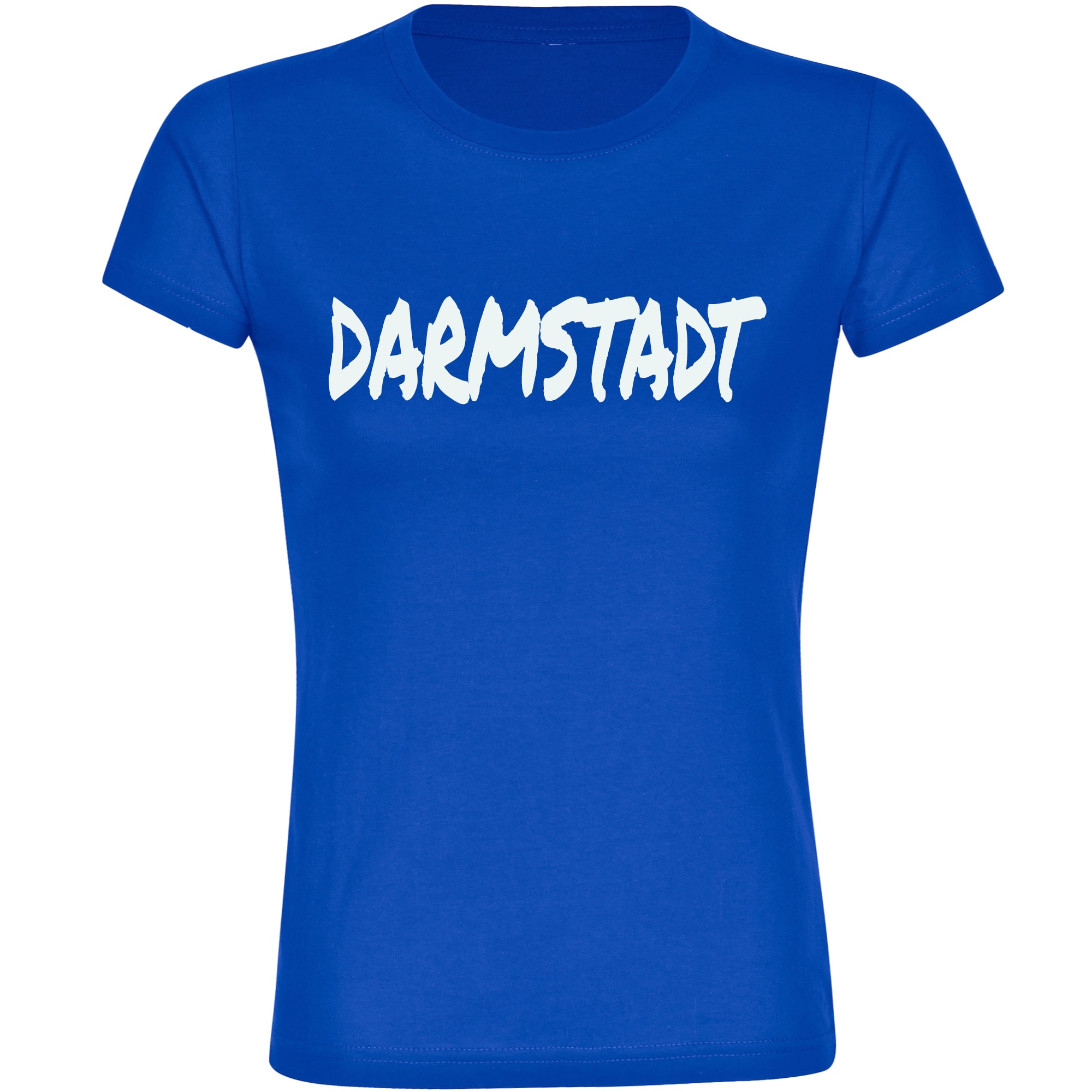 multifanshop Damen T-Shirt - Darmstadt - Textmarker - Druck wei&szlig; - Frauen 