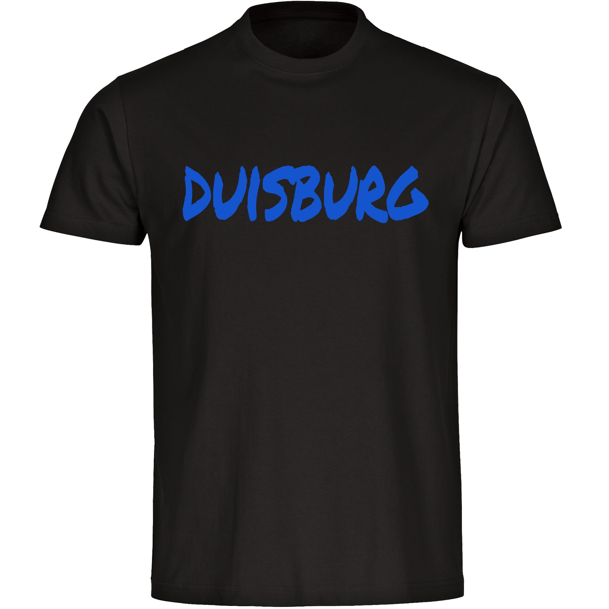 multifanshop Herren T-Shirt - Duisburg - Textmarker - Druck blau - M&auml;nner 