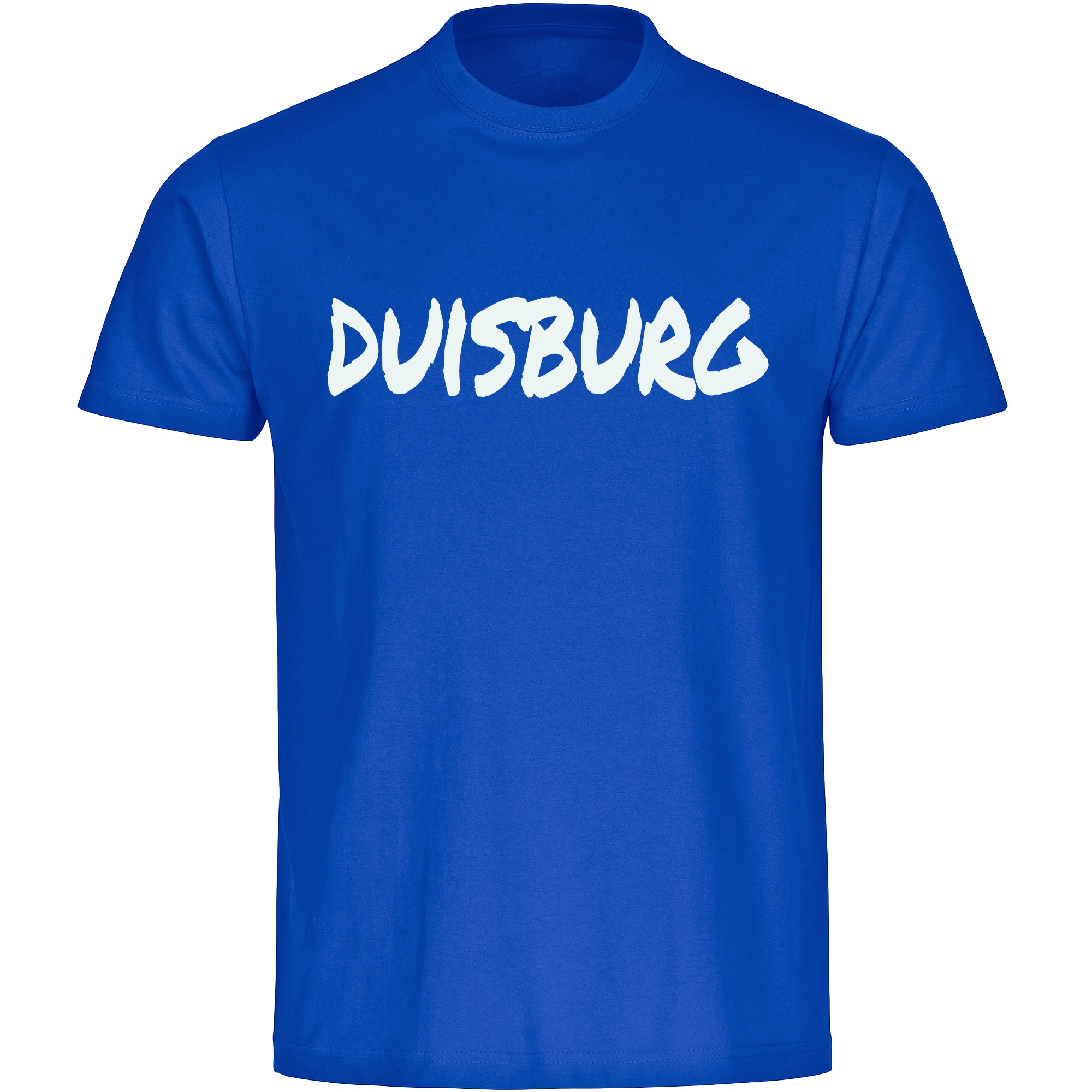 multifanshop Herren T-Shirt - Duisburg - Textmarker - Druck wei&szlig; - M&auml;nner 