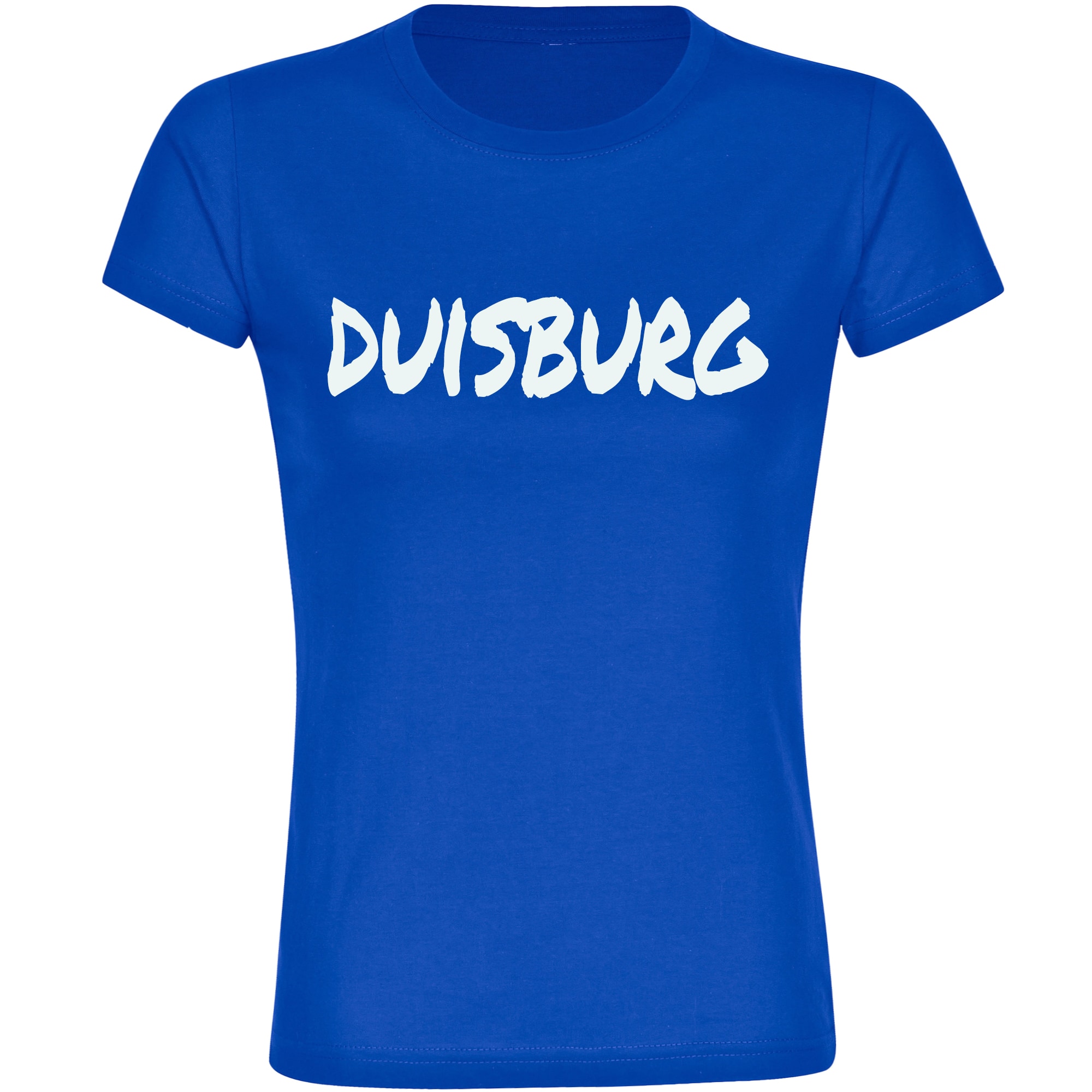 multifanshop Damen T-Shirt - Duisburg - Textmarker - Druck wei&szlig; - Frauen 