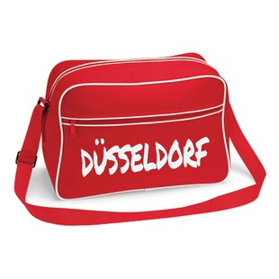 multifanshop Retrotasche - Düsseldorf - Textmarker - Druck weiß - Tasche 