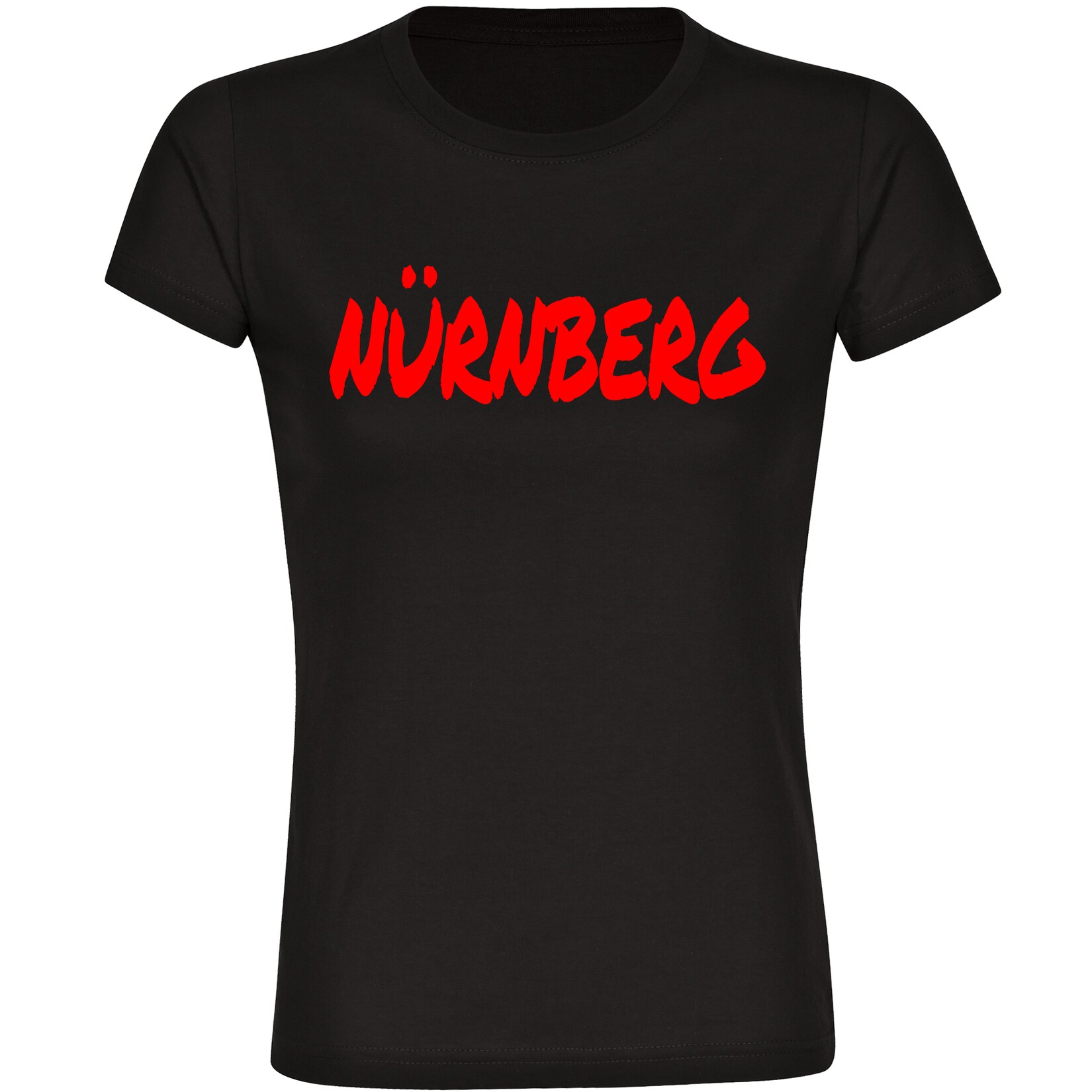 Damen T-Shirt - Nürnberg - Textmarker - Druck rot - Frauen