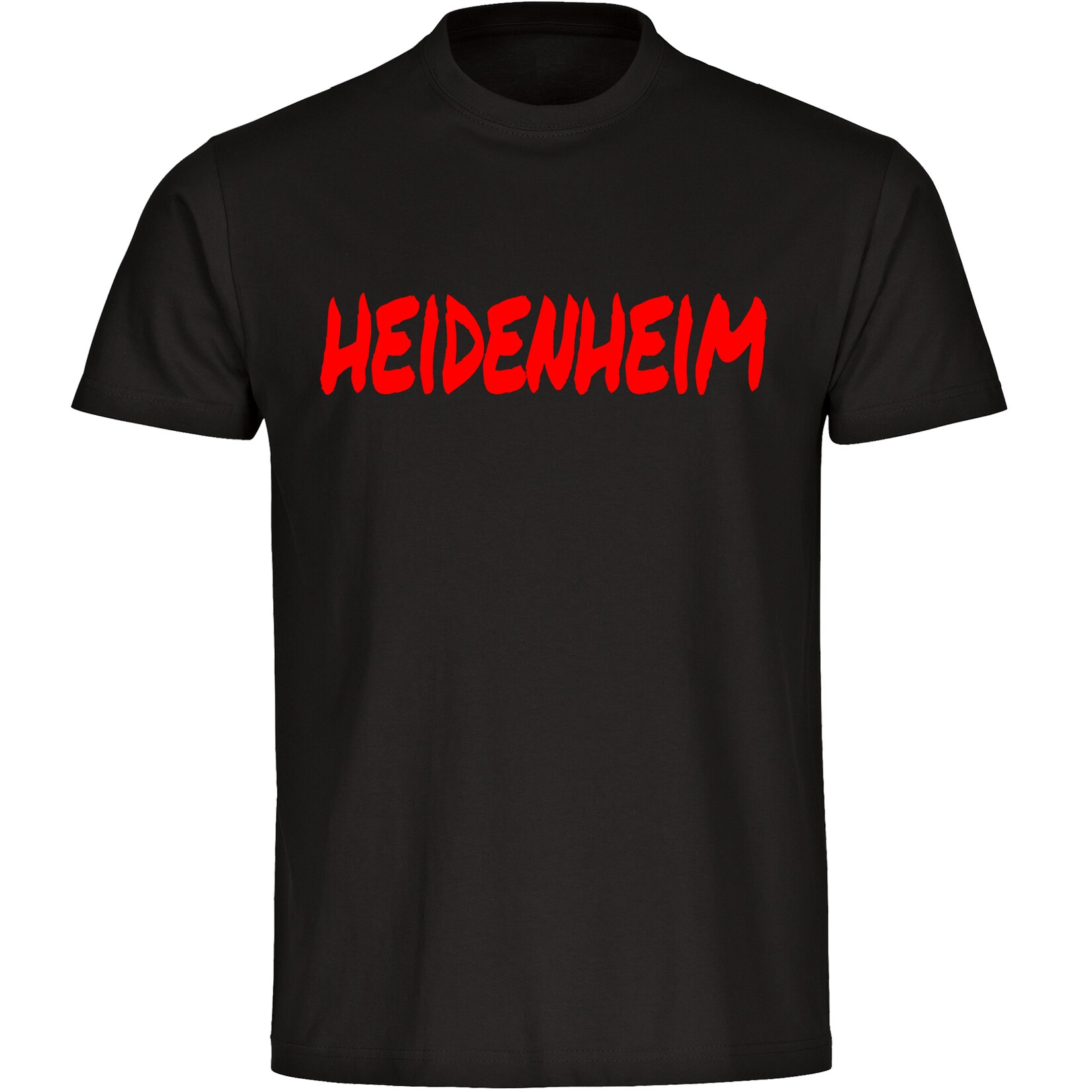 Herren T-Shirt - Heidenheim - Textmarker - Druck rot - Männer