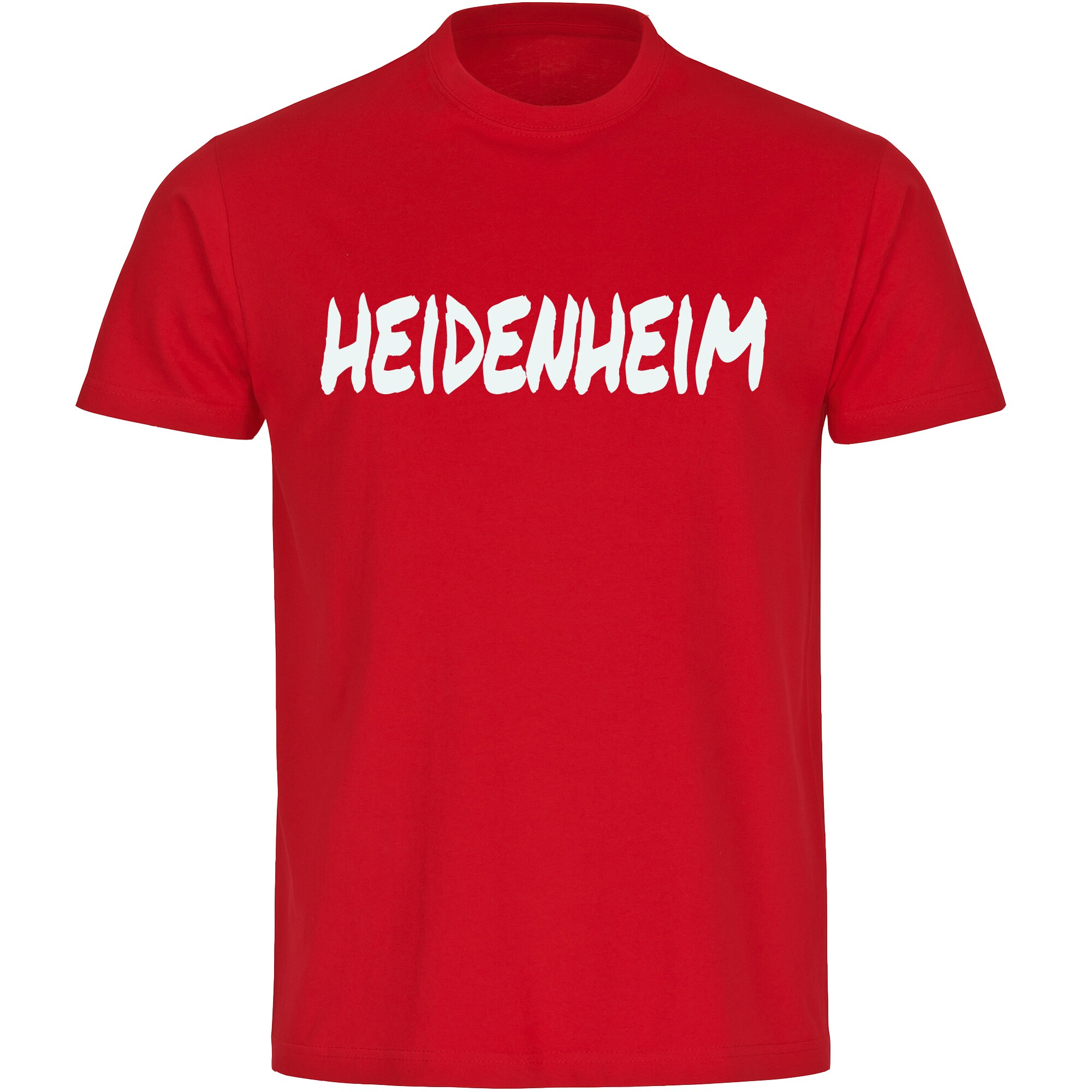 multifanshop Herren T-Shirt - Heidenheim - Textmarker - Druck wei&szlig; - M&auml;nner 
