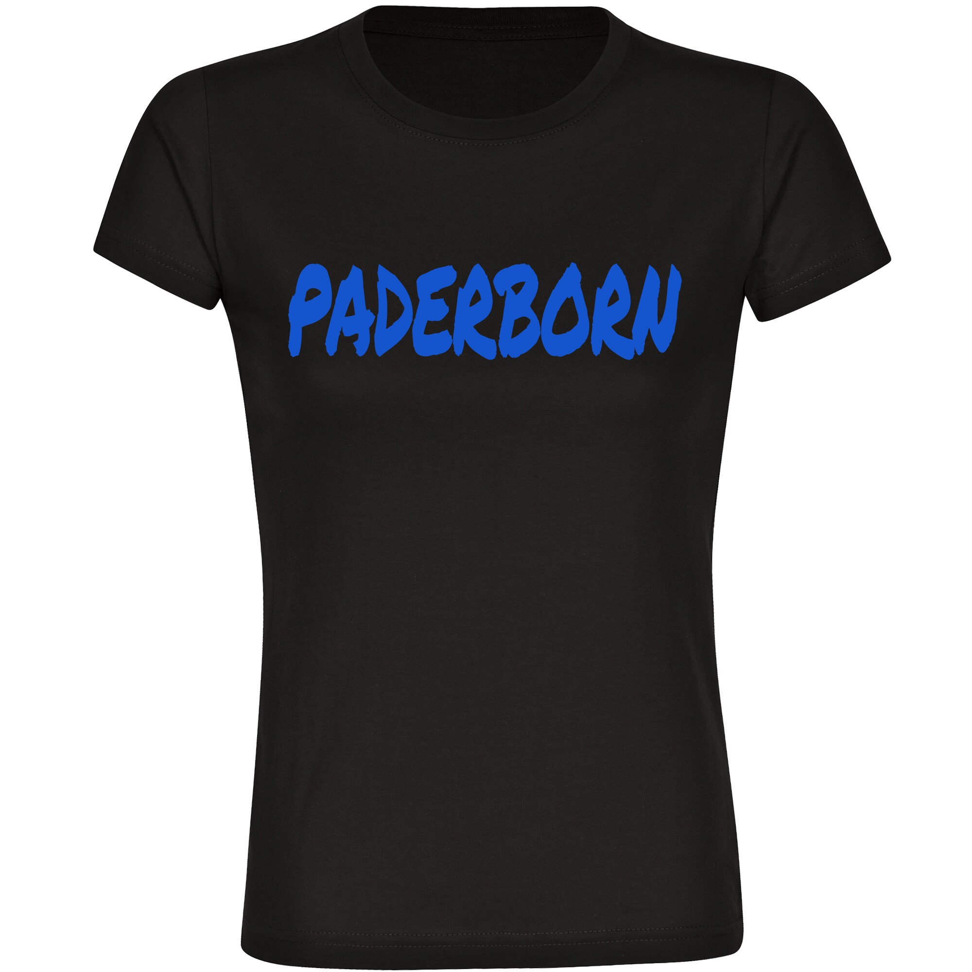 multifanshop Damen T-Shirt - Paderborn - Textmarker - Druck blau - Frauen 