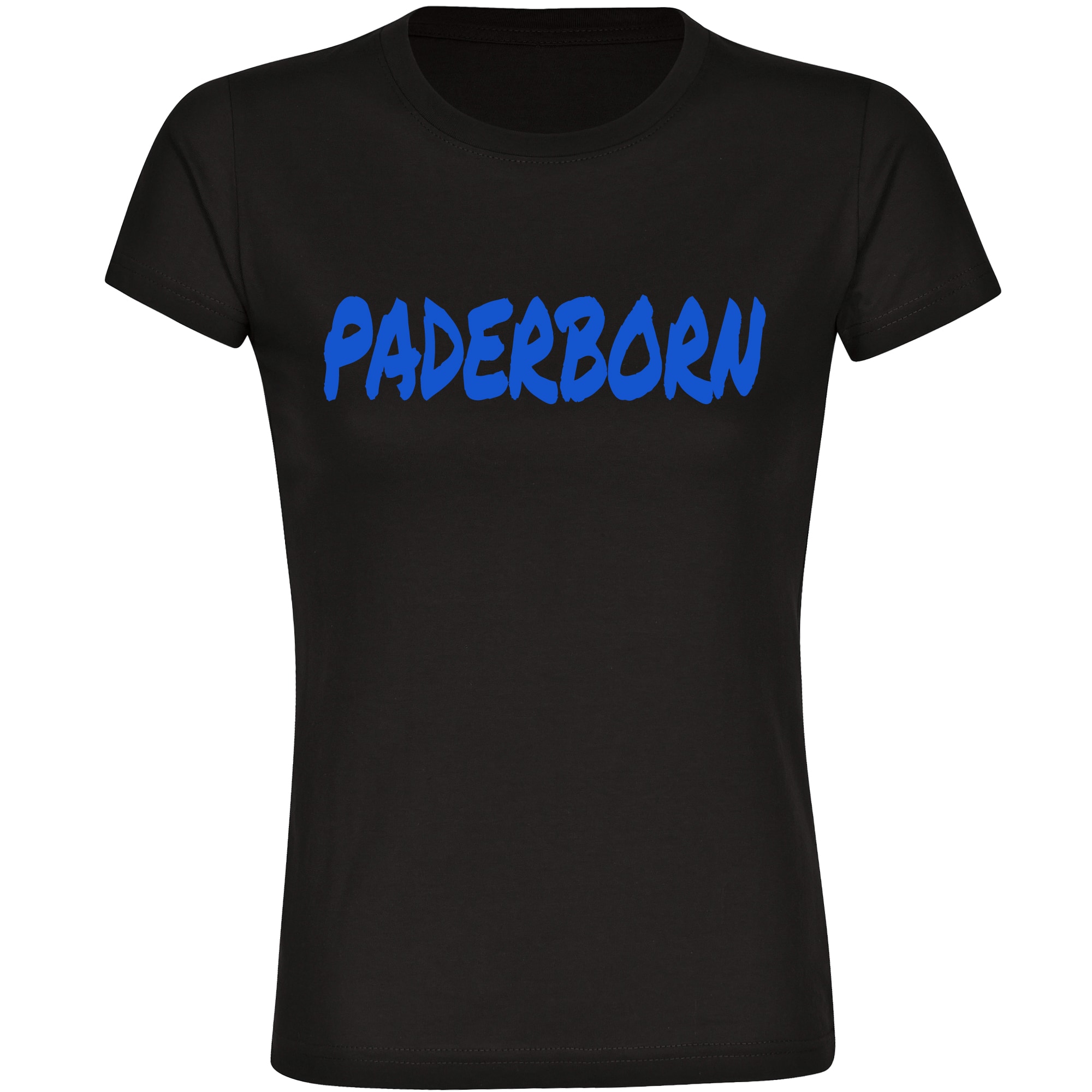multifanshop Damen T-Shirt - Paderborn - Textmarker - Druck blau - Frauen 