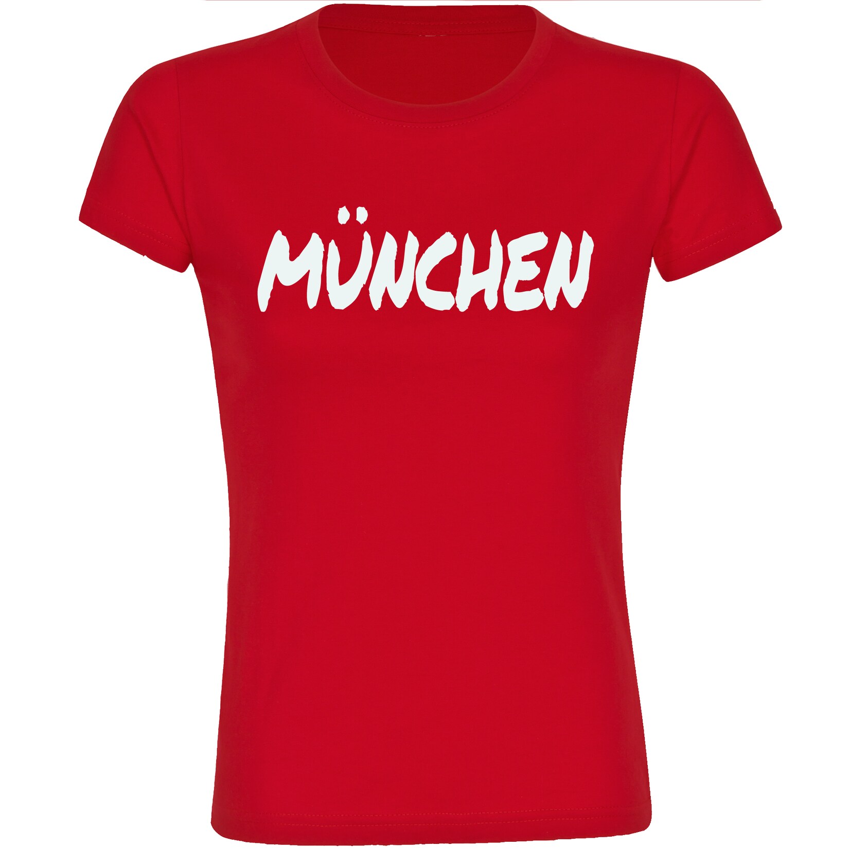 Damen T-Shirt - München rot - Textmarker - Druck weiß - Frauen