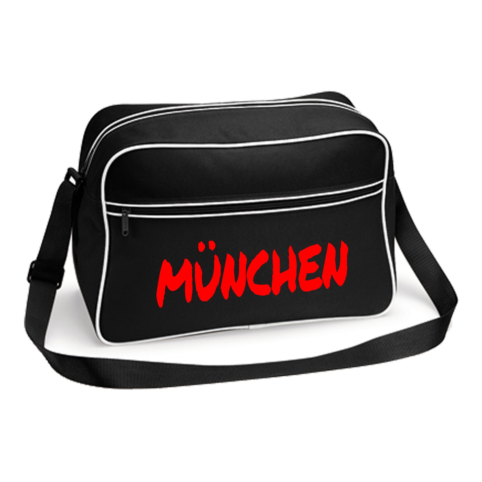 Retrotasche - München rot - Textmarker - Druck rot - Tasche