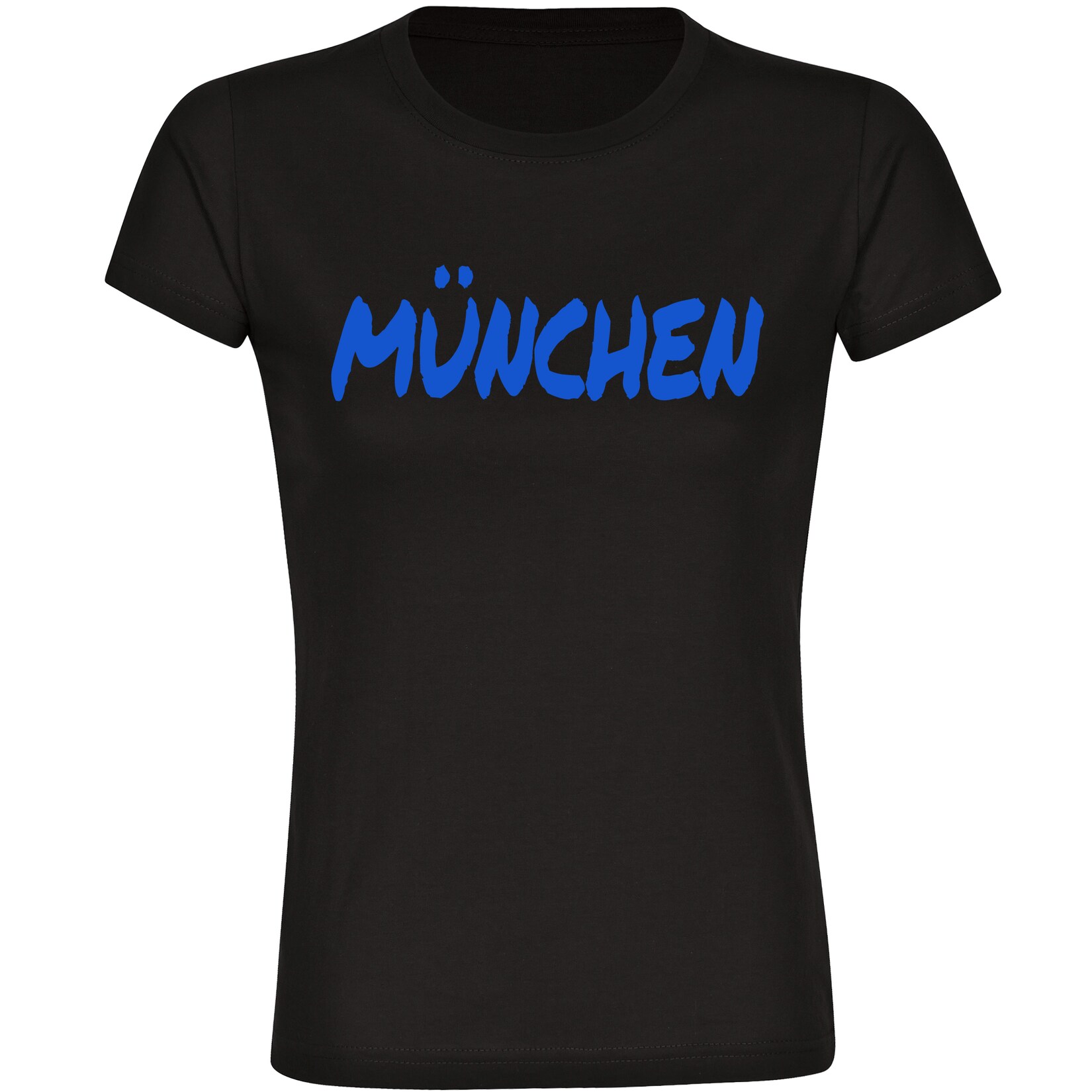 Damen T-Shirt - München blau - Textmarker - Druck blau - Frauen