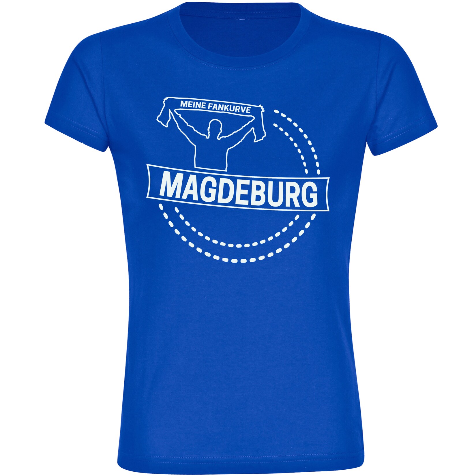 Damen T-Shirt - Magdeburg - Meine Fankurve - Druck weiß - Frauen