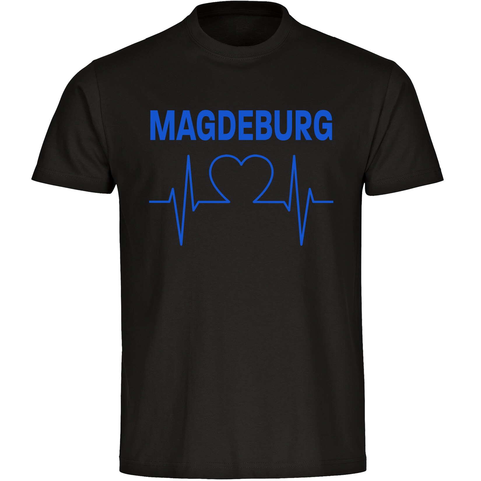 Kinder T-Shirt - Magdeburg - Herzschlag - Druck blau - Kind