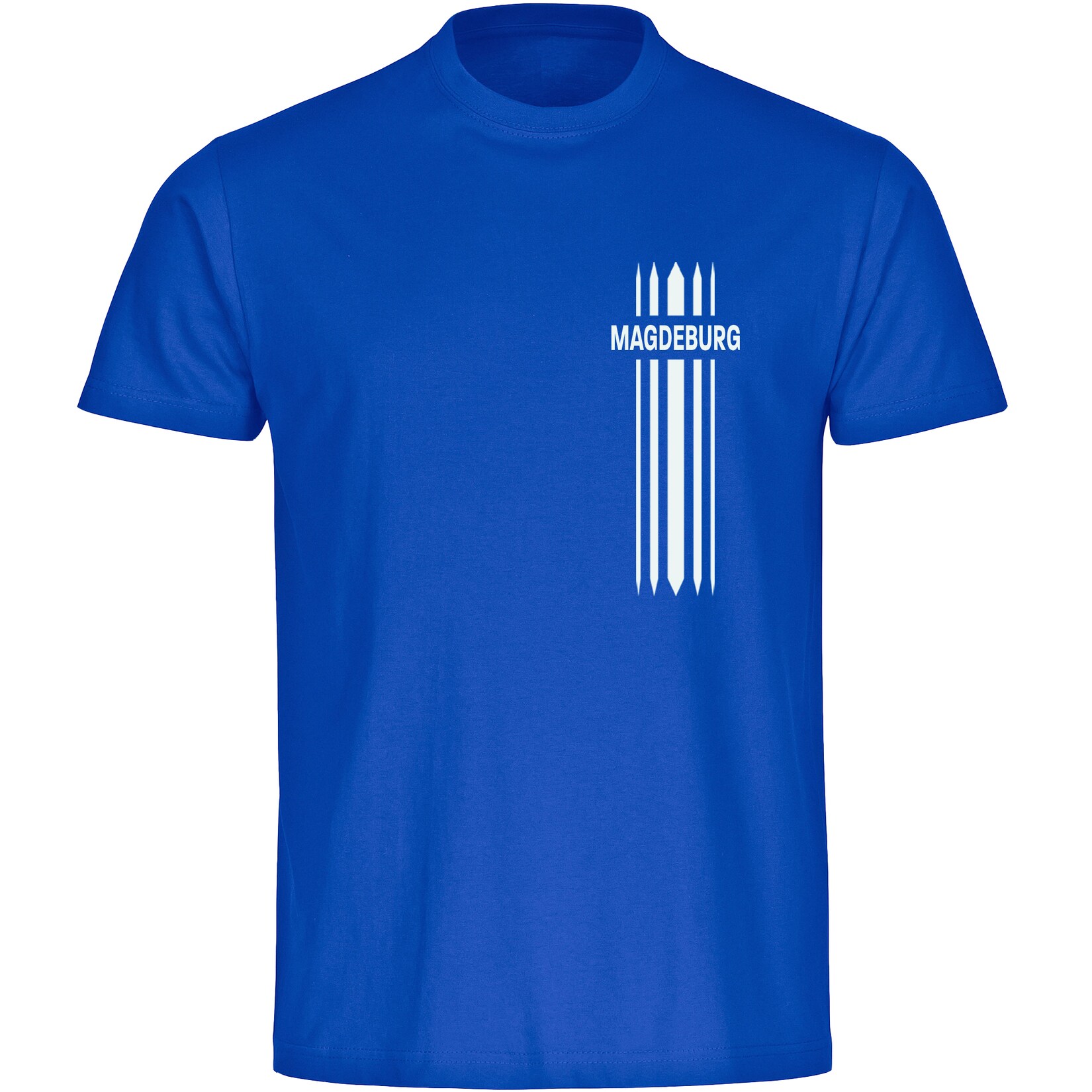Kinder T-Shirt - Magdeburg - Streifen - Druck weiß - Kind
