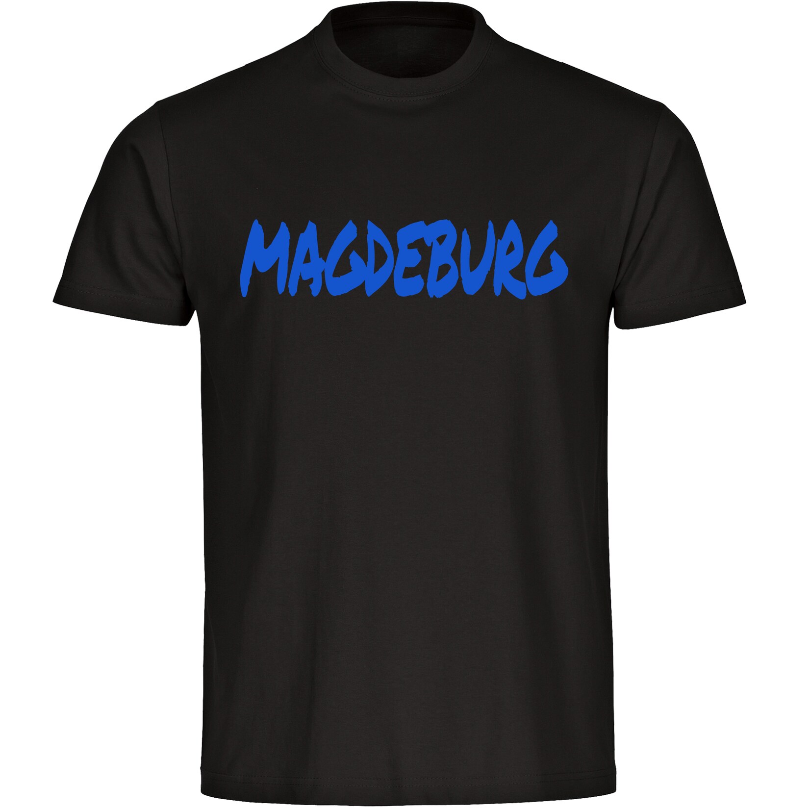Kinder T-Shirt - Magdeburg - Textmarker - Druck blau - Kind
