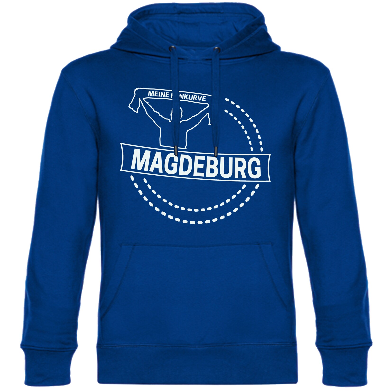 Kapuzen Sweatshirt - Magdeburg - Meine Fankurve - Druck weiß - Hoodie