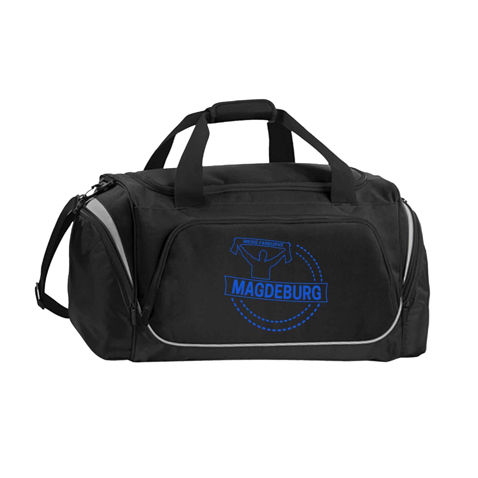 Sporttasche - Magdeburg - Meine Fankurve - Druck blau - Tasche