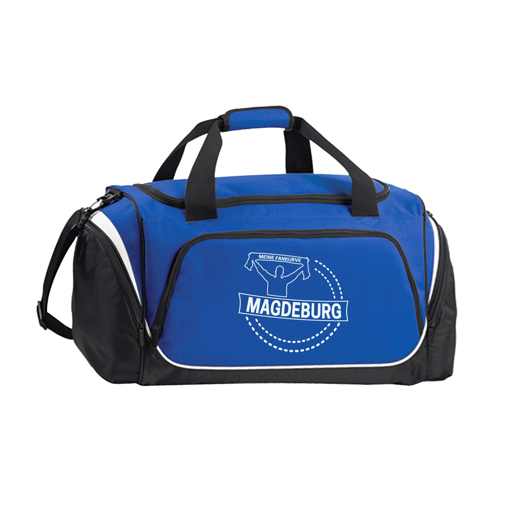 Sporttasche - Magdeburg - Meine Fankurve - Druck weiß - Tasche
