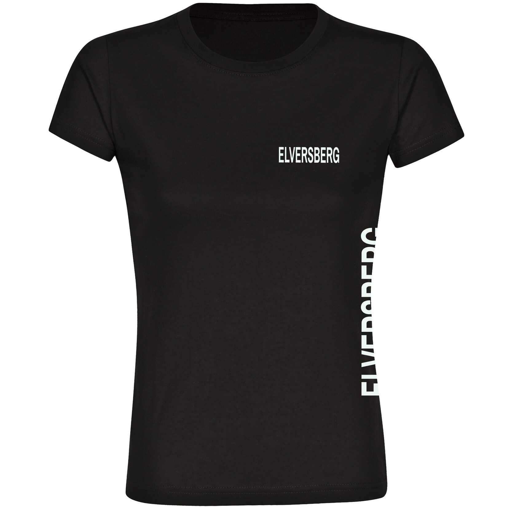 Damen T-Shirt - Elversberg - Brust & Seite - Druck weiß - Frauen