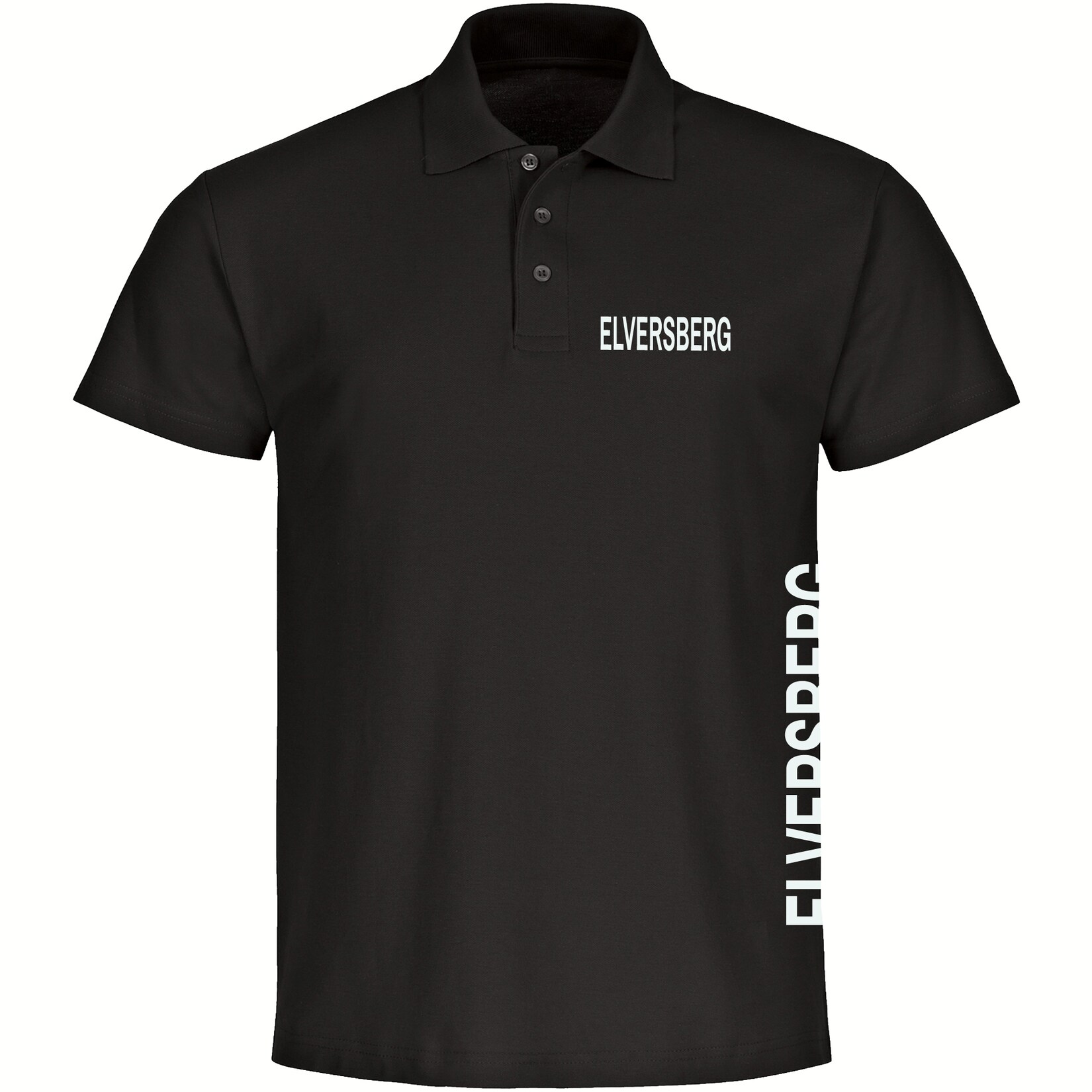 Poloshirt - Elversberg - Brust & Seite - Druck weiß - Polo