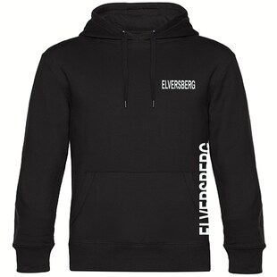 multifanshop Kapuzen Sweatshirt - Elversberg - Brust & Seite - Druck weiß - Hoodie 