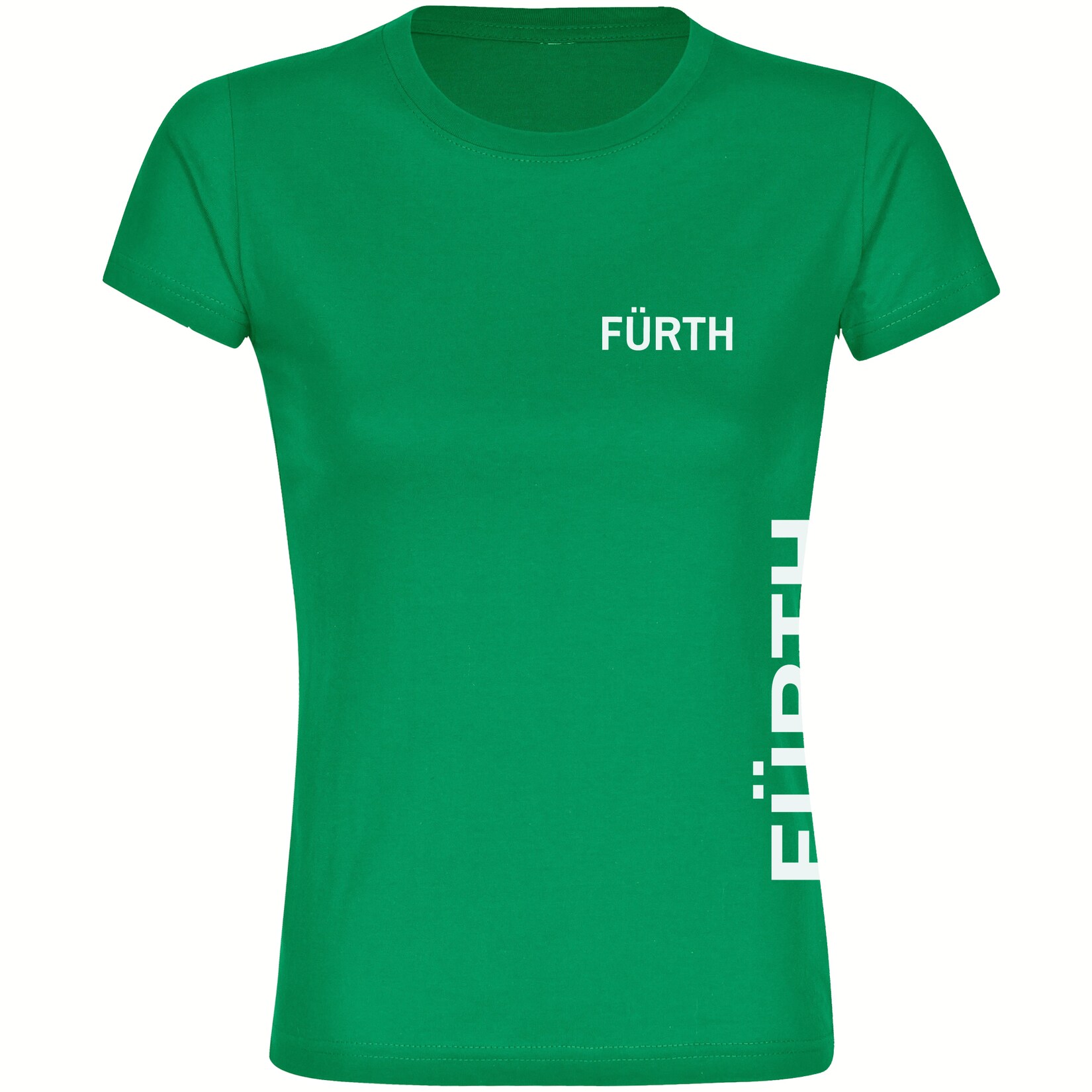 Damen T-Shirt - Fürth - Brust & Seite - Druck weiß - Frauen