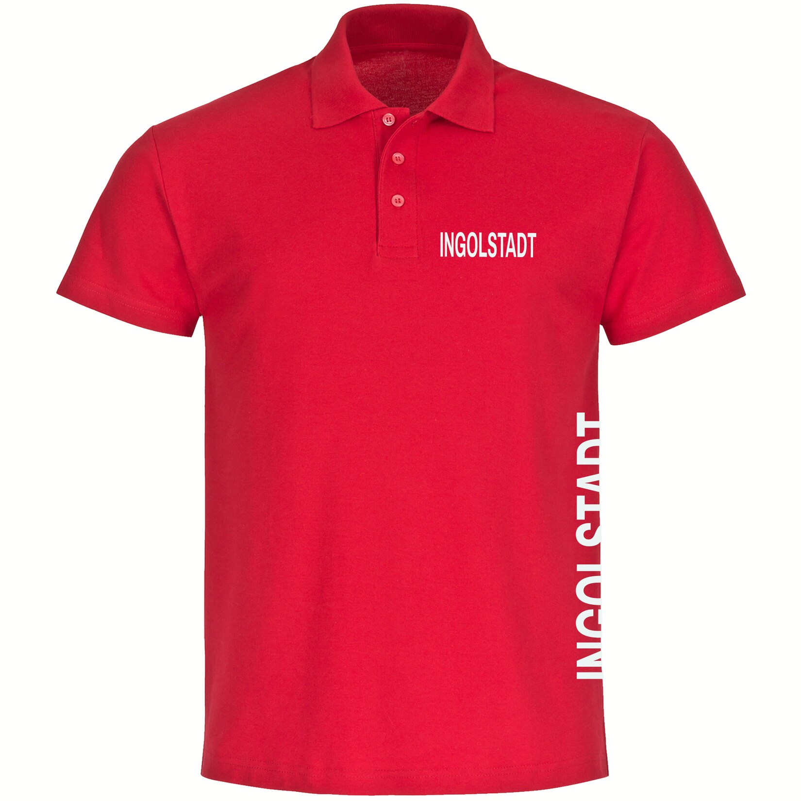 Poloshirt - Ingolstadt - Brust & Seite - Druck weiß - Polo