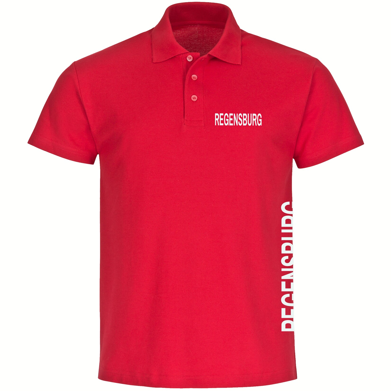 Poloshirt - Regensburg - Brust & Seite - Druck weiß - Polo