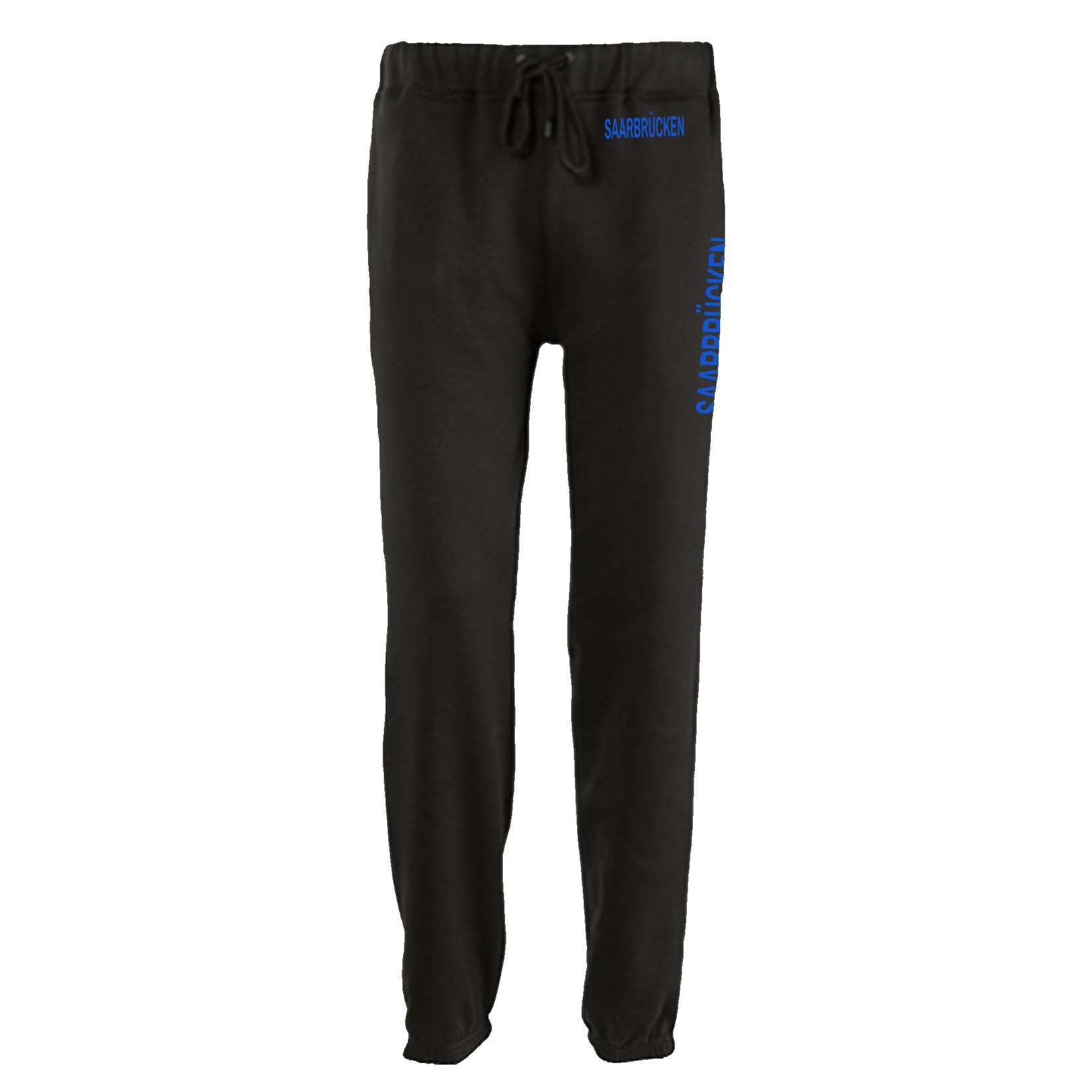 Jogginghose - Saarbrücken - Bund & Seite - Druck blau - Trainingshose
