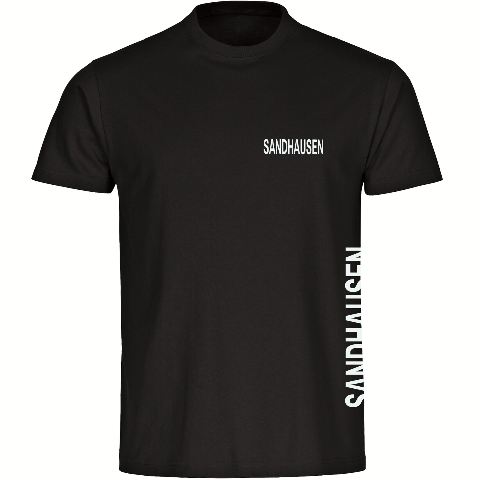 Herren T-Shirt - Sandhausen - Brust & Seite - Druck weiß - Männer