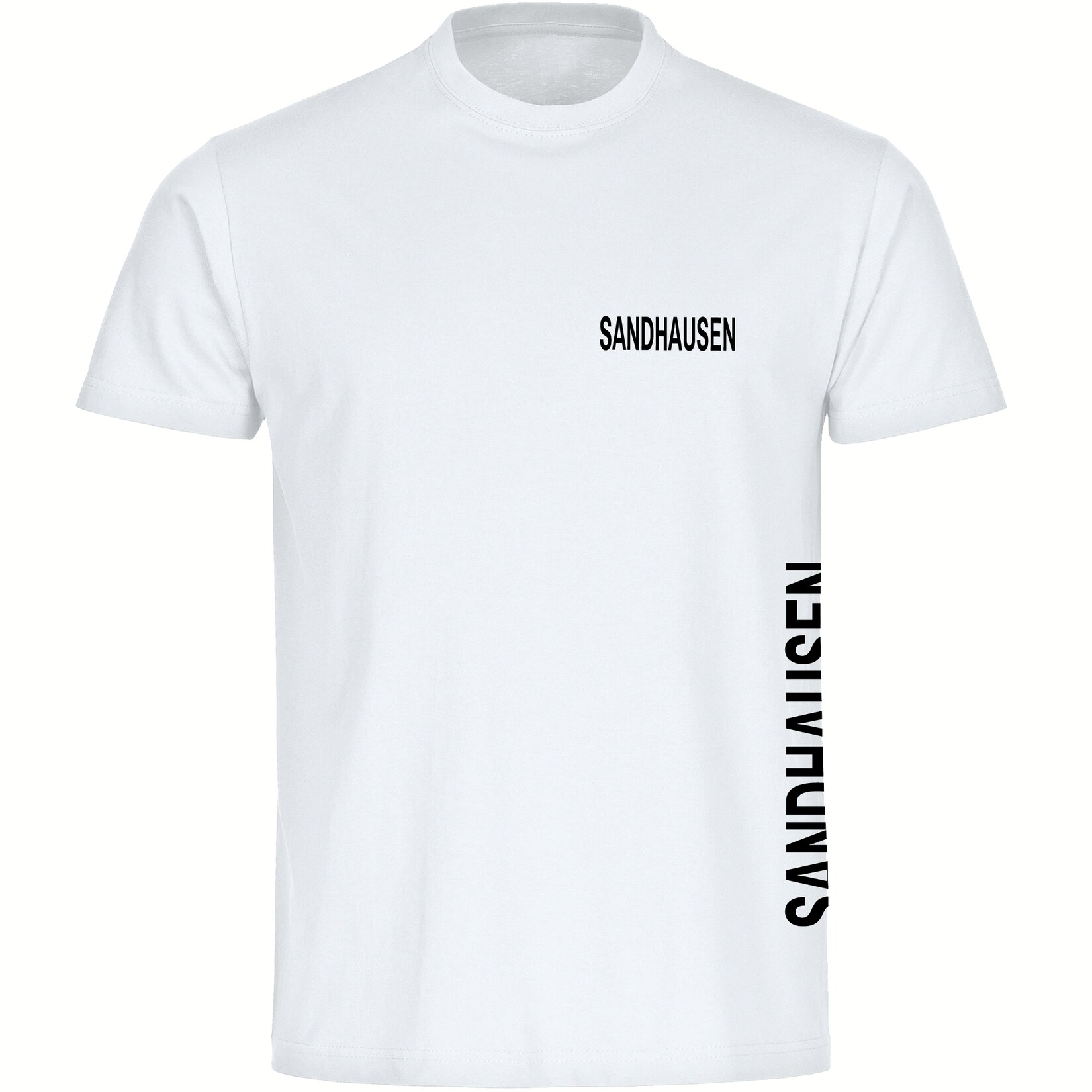 Kinder T-Shirt - Sandhausen - Brust & Seite - Druck schwarz - Kind