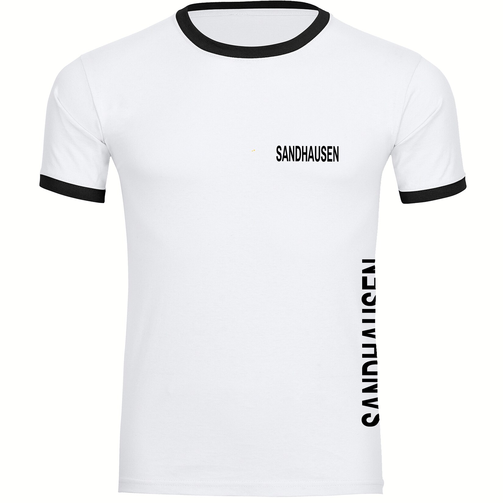 Kontrast T-Shirt - Sandhausen - Brust & Seite - Druck schwarz - Männer