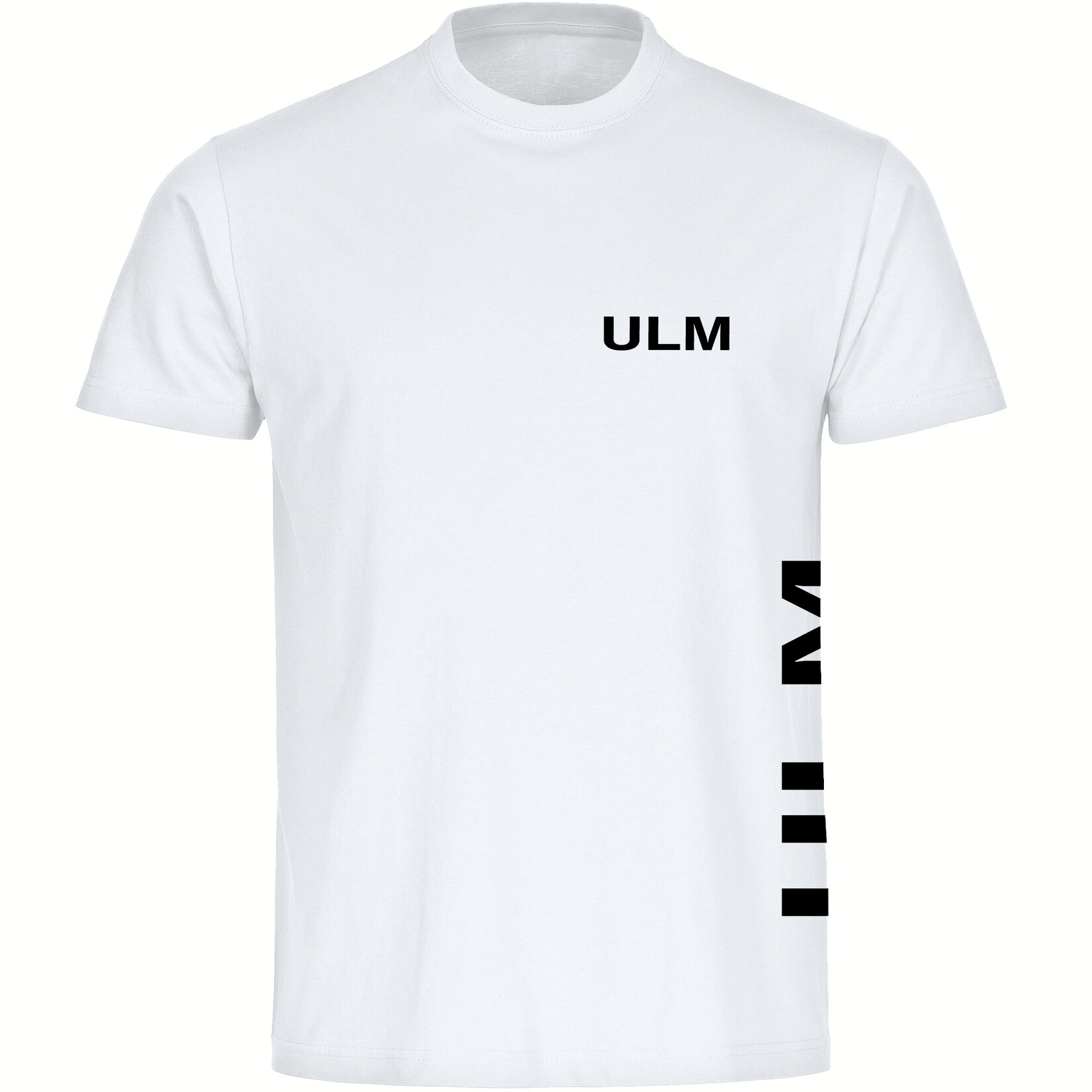 Kinder T-Shirt - Ulm - Brust & Seite - Druck schwarz - Kind