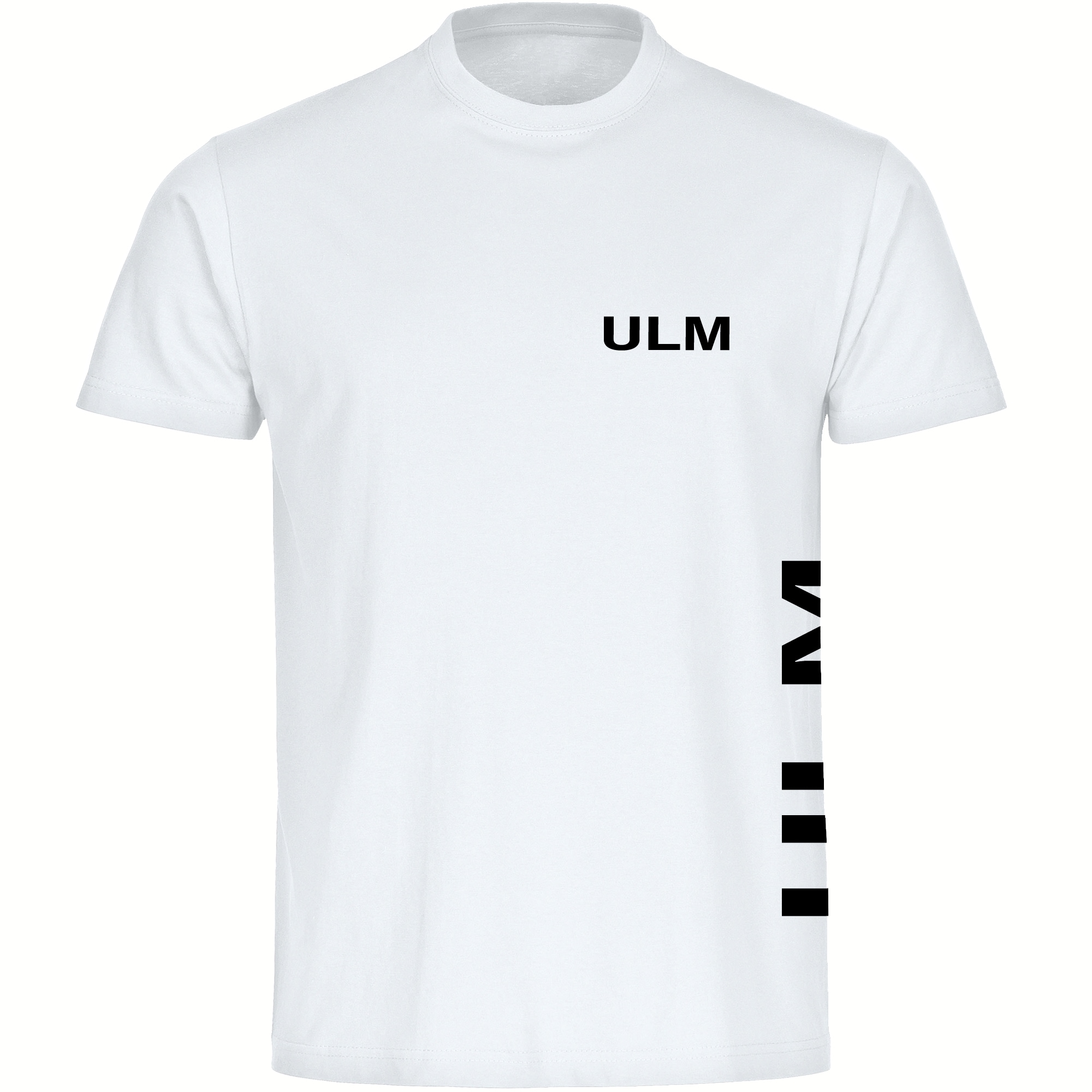 multifanshop Kinder T-Shirt - Ulm - Brust & Seite - Druck schwarz - Kind 