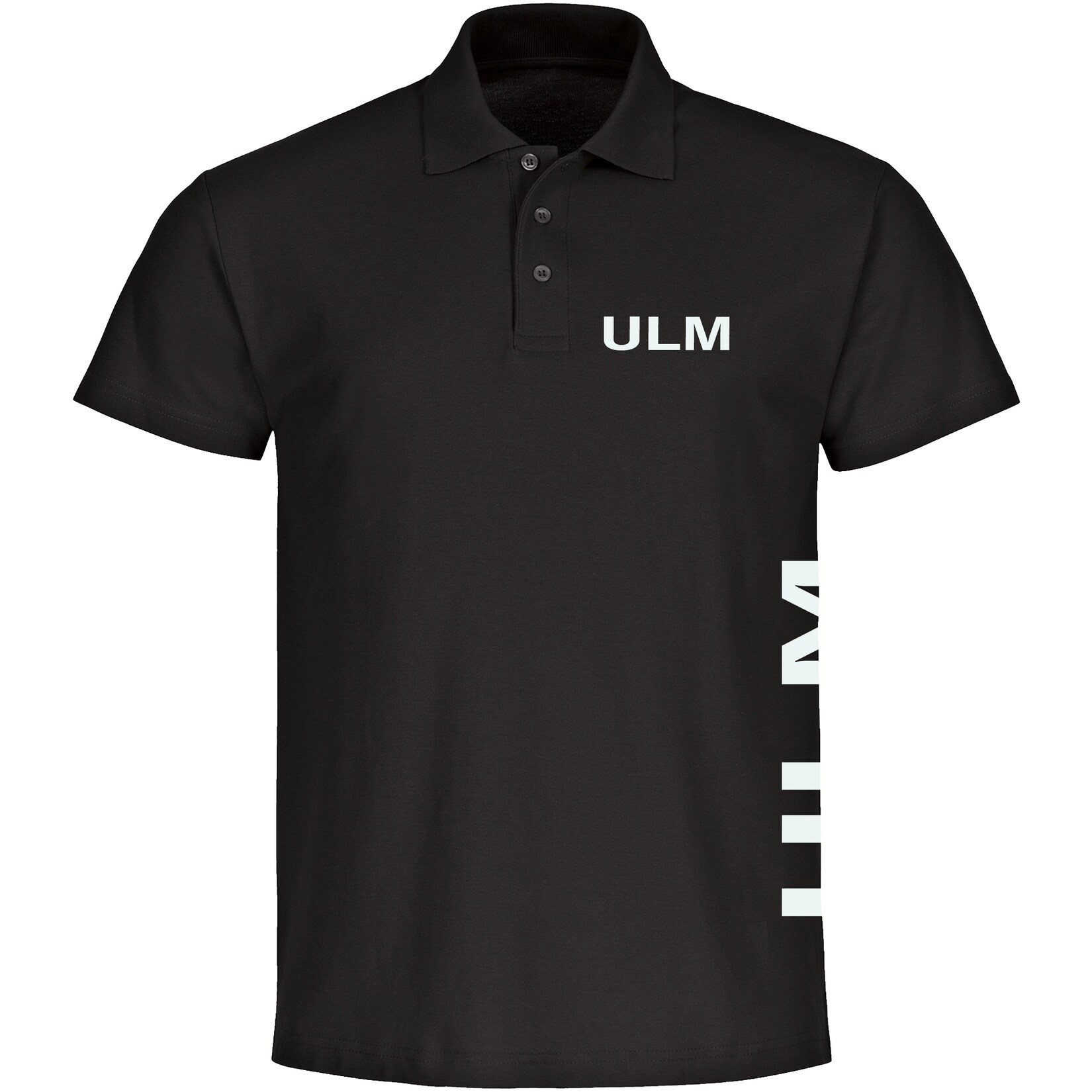 Poloshirt - Ulm - Brust & Seite - Druck weiß - Polo