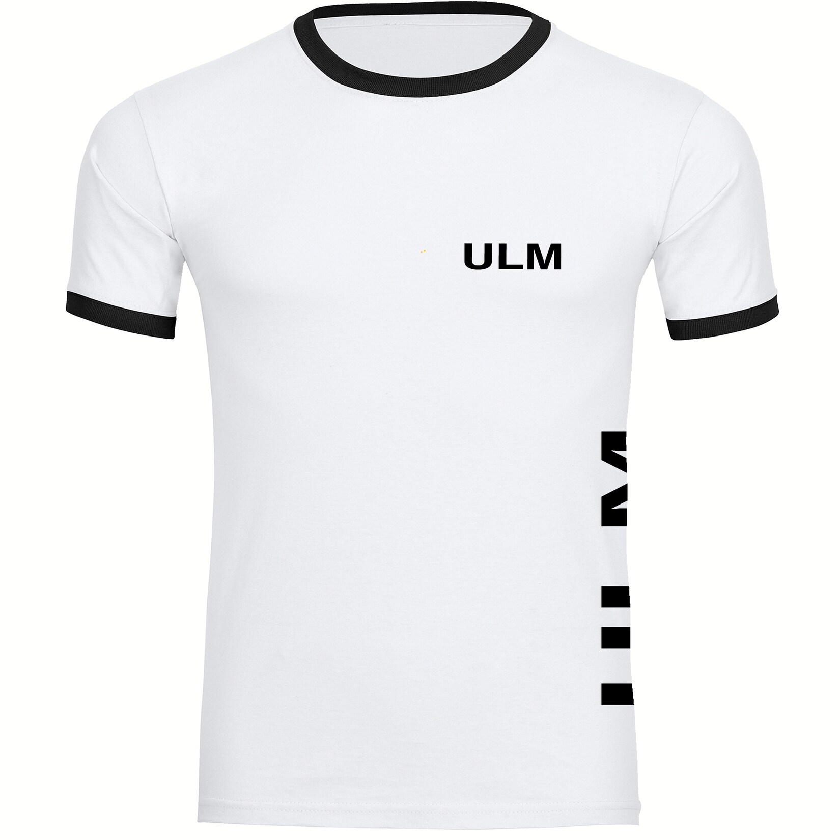 Kontrast T-Shirt - Ulm - Brust & Seite - Druck schwarz - Männer