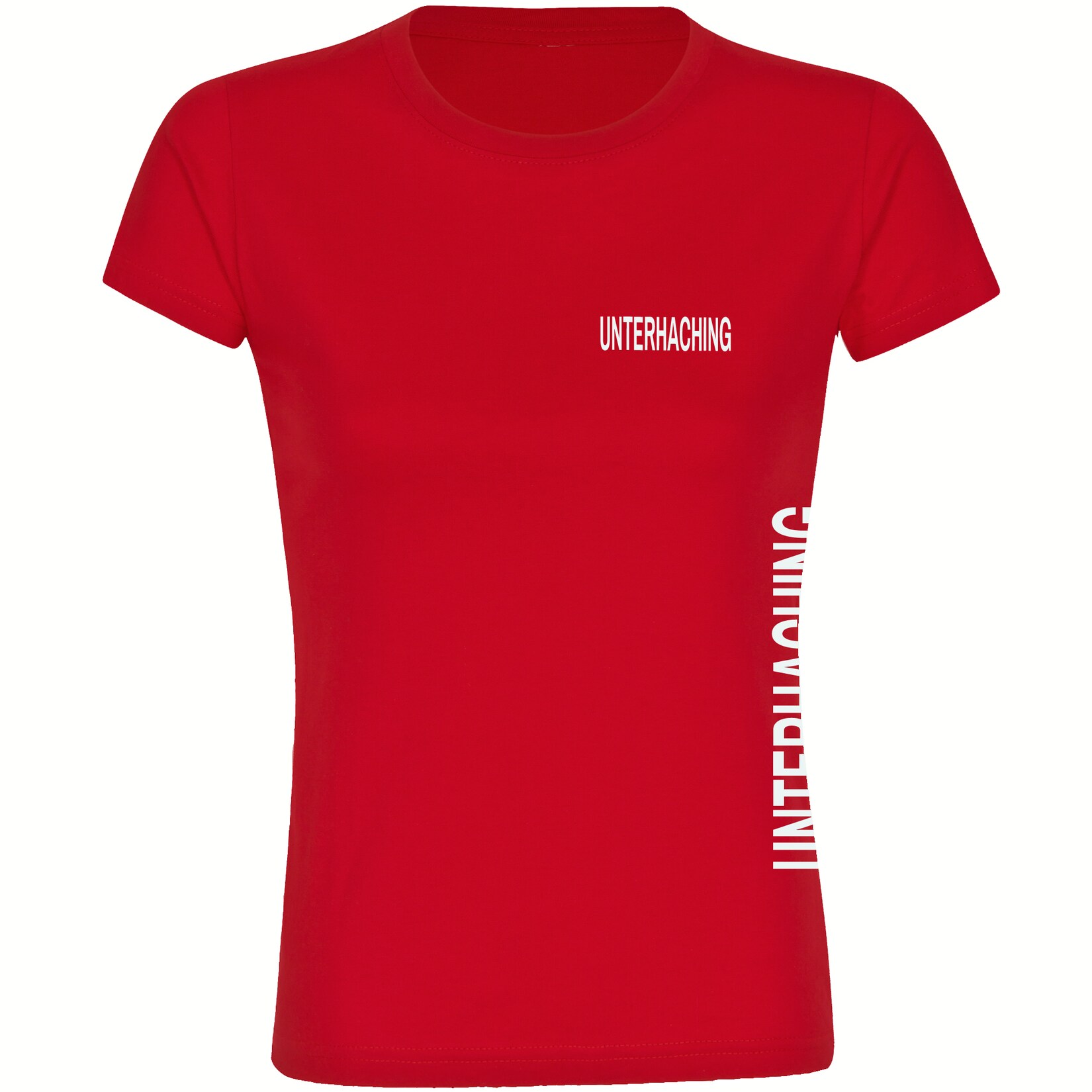 Damen T-Shirt - Unterhaching - Brust & Seite - Druck weiß - Frauen