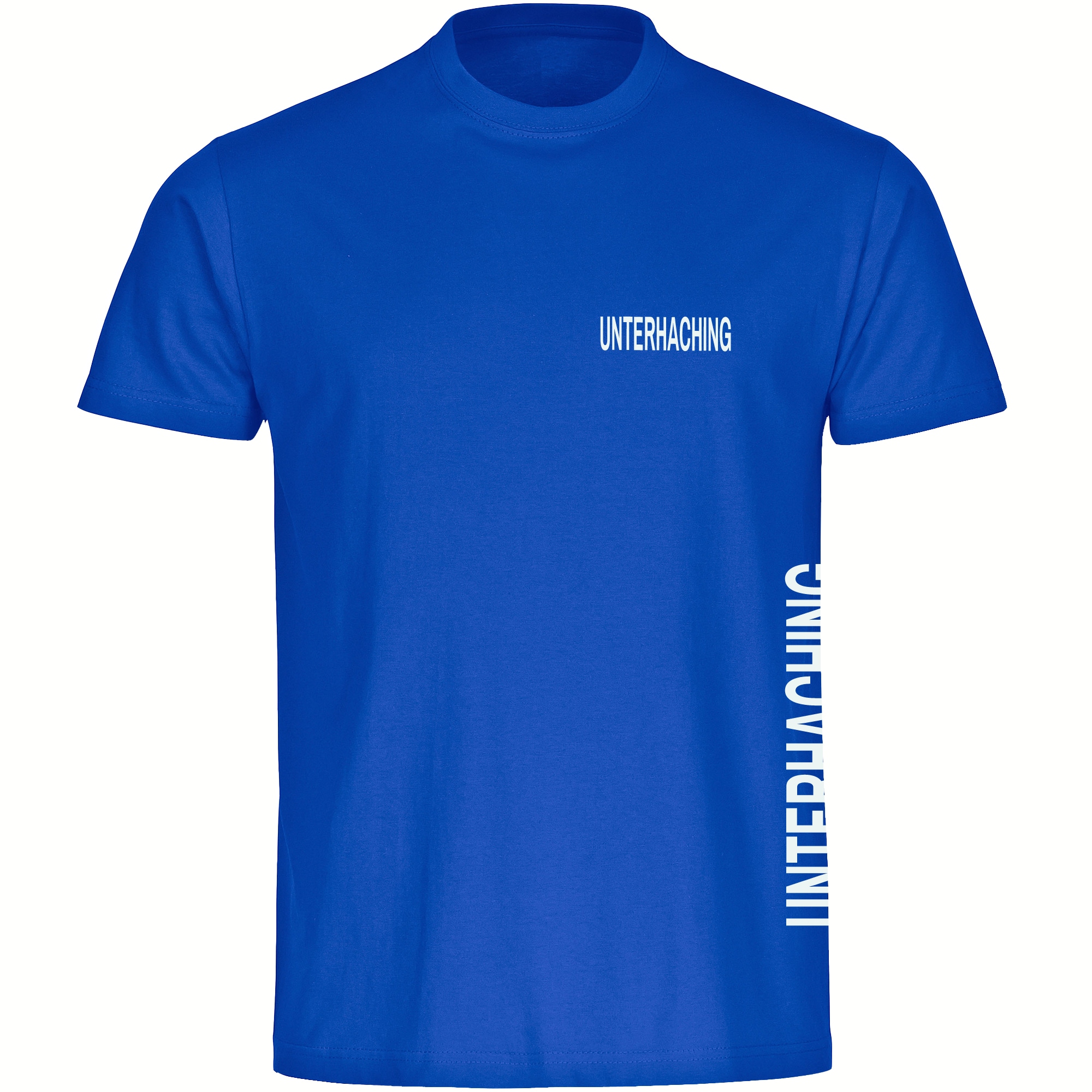 multifanshop Kinder T-Shirt - Unterhaching - Brust & Seite - Druck wei&szlig; - Kind 
