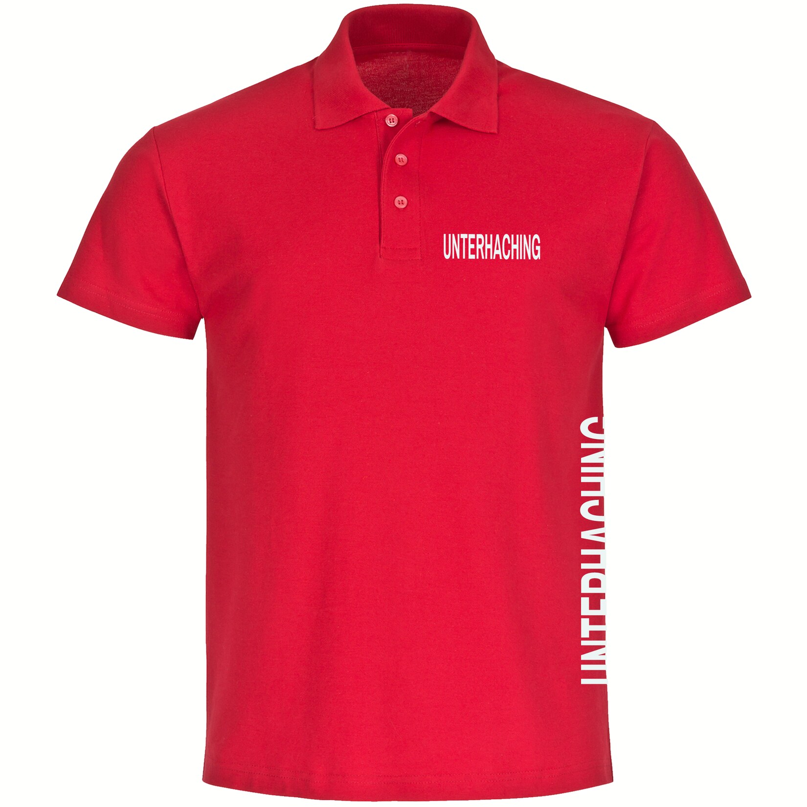 Poloshirt - Unterhaching - Brust & Seite - Druck weiß - Polo
