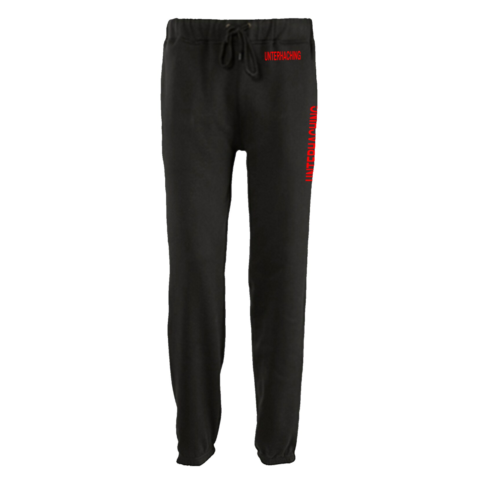 Jogginghose - Unterhaching - Bund & Seite - Druck rot - Trainingshose