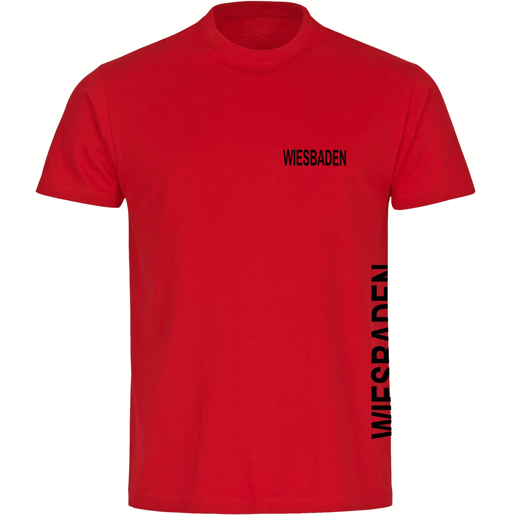 Kinder T-Shirt - Wiesbaden - Brust & Seite - Druck schwarz - Kind