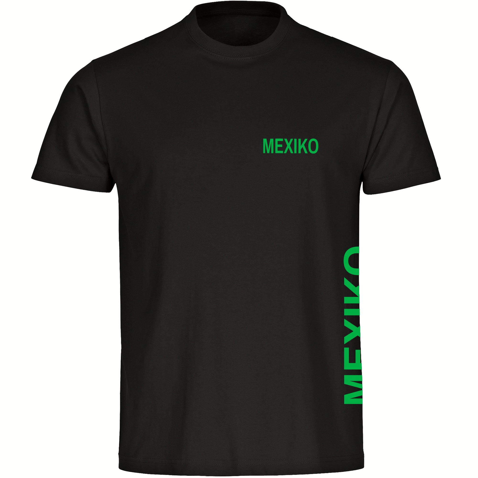 multifanshop Kinder T-Shirt - Mexiko - Brust & Seite - Druck gr&uuml;n - Kind 