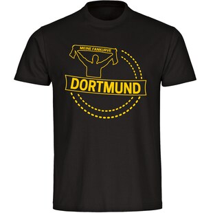 multifanshop Herren T-Shirt - Dortmund - Meine Fankurve - Druck gelb - Männer 