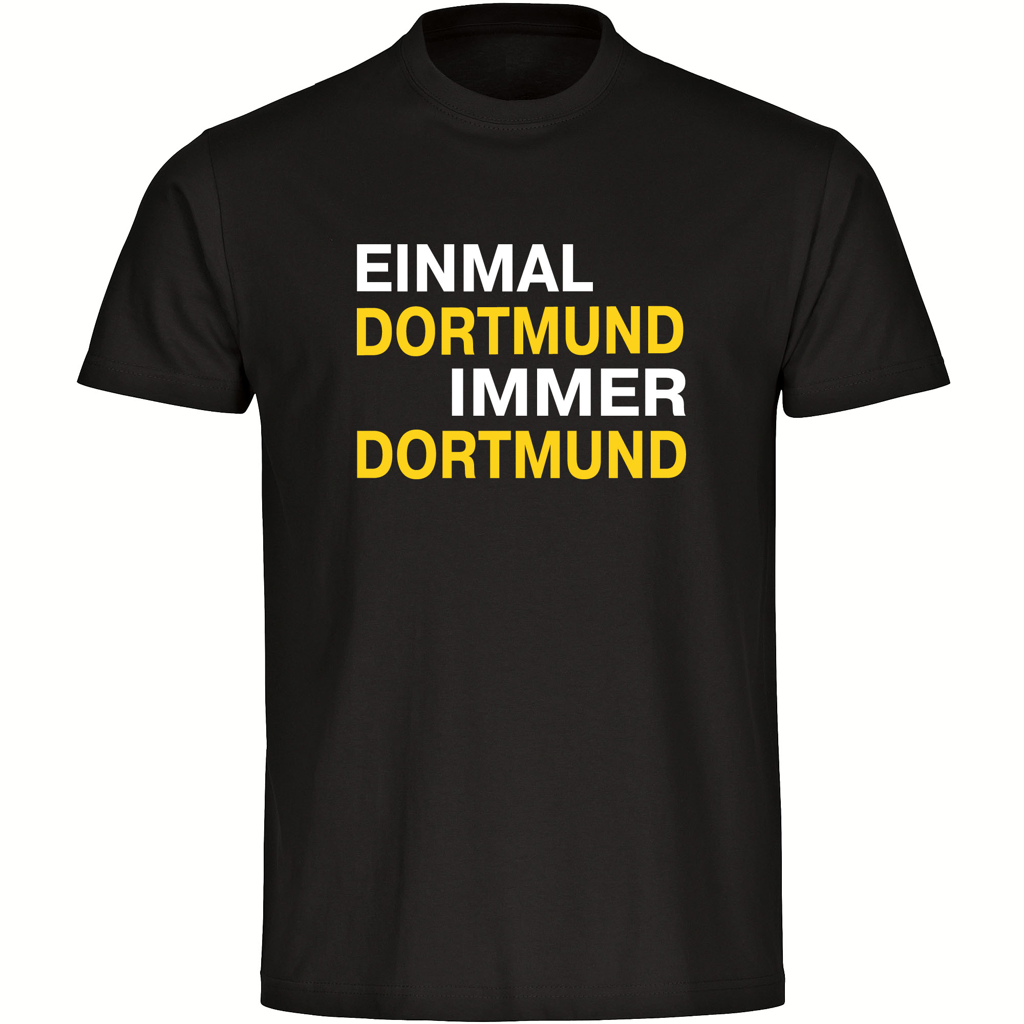 multifanshop Herren T-Shirt - Dortmund - Einmal Immer - Druck gelb - M&auml;nner 