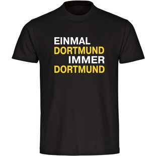 multifanshop Herren T-Shirt - Dortmund - Einmal Immer - Druck gelb - Männer 