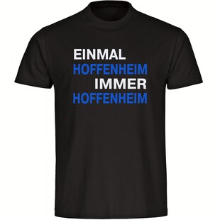 multifanshop Herren T-Shirt - Hoffenheim - Einmal Immer - Druck blau - Männer 