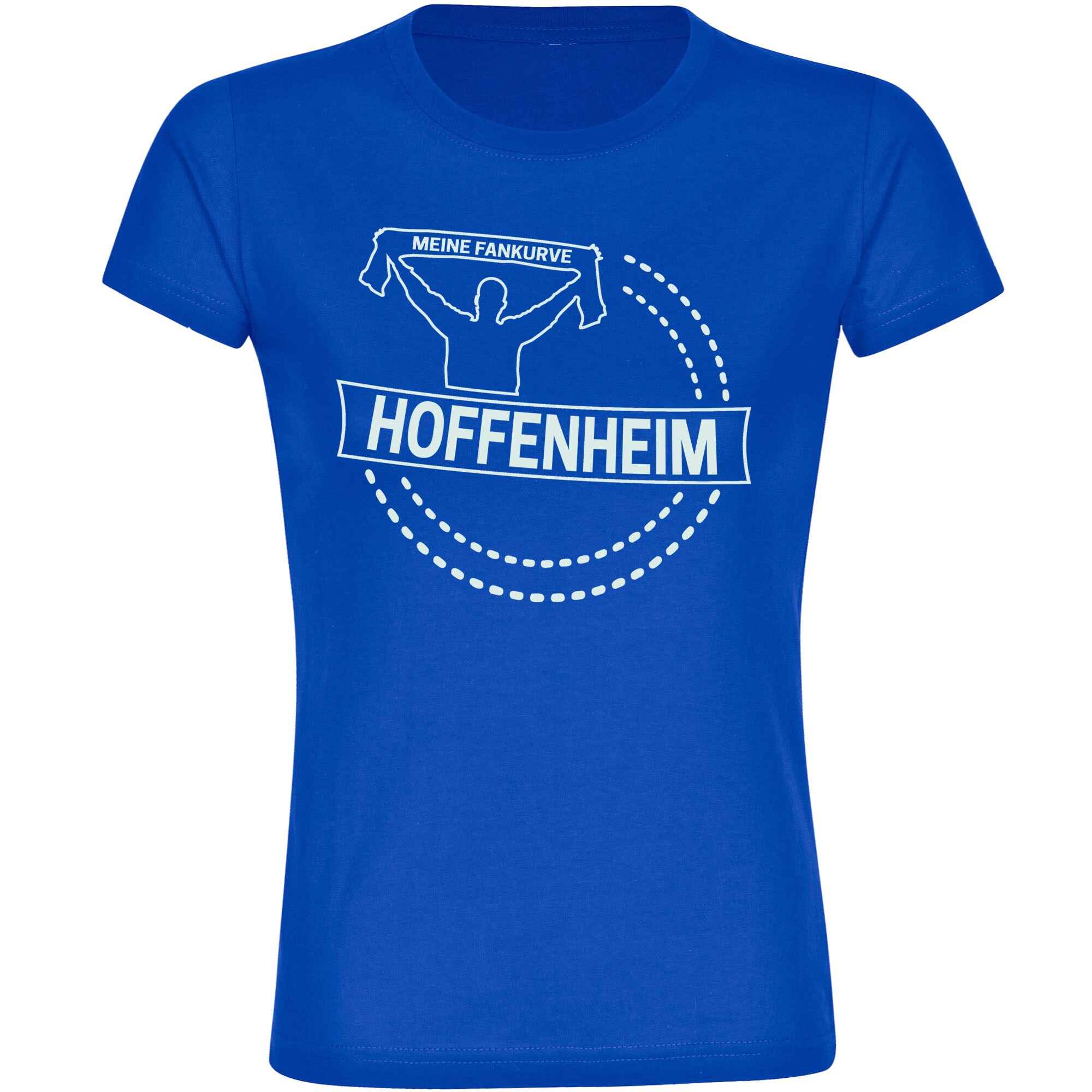 multifanshop Damen T-Shirt - Hoffenheim - Meine Fankurve - Druck wei&szlig; - Frauen 