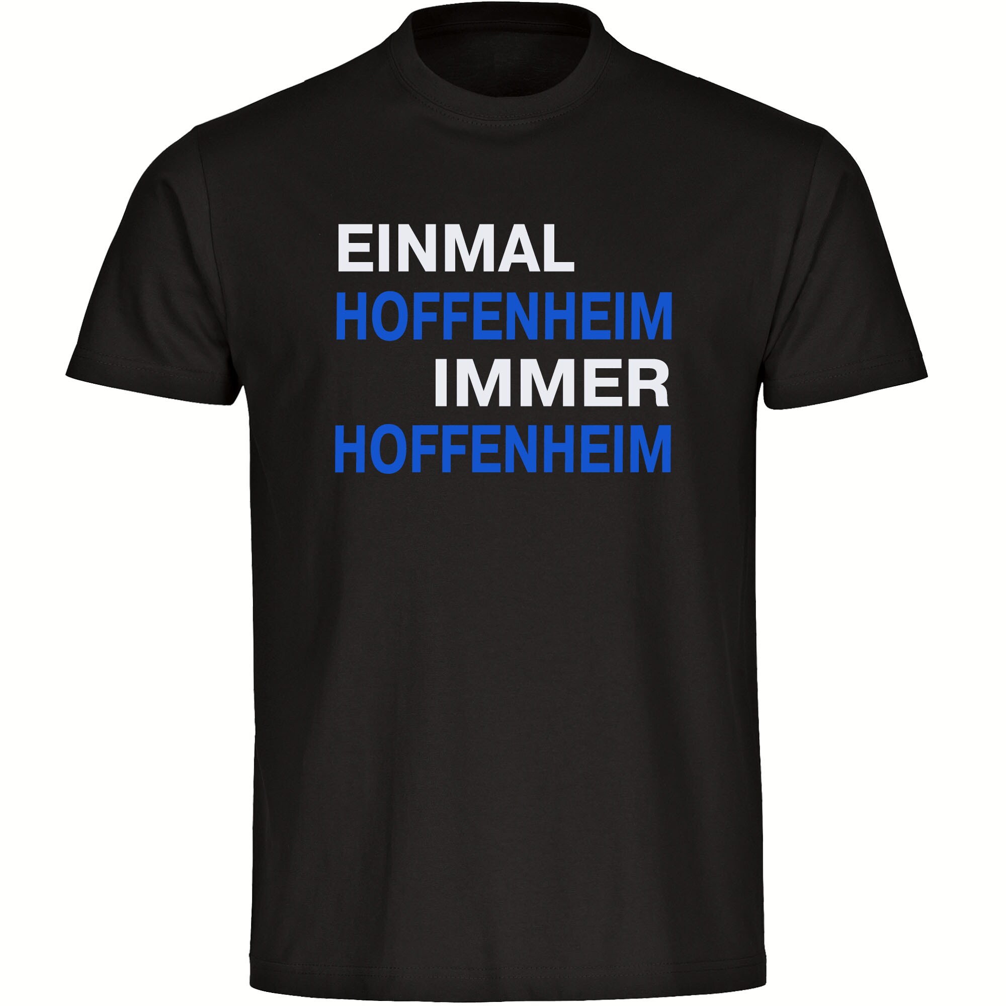 multifanshop Kinder T-Shirt - Hoffenheim - Einmal Immer - Druck blau - Kind 